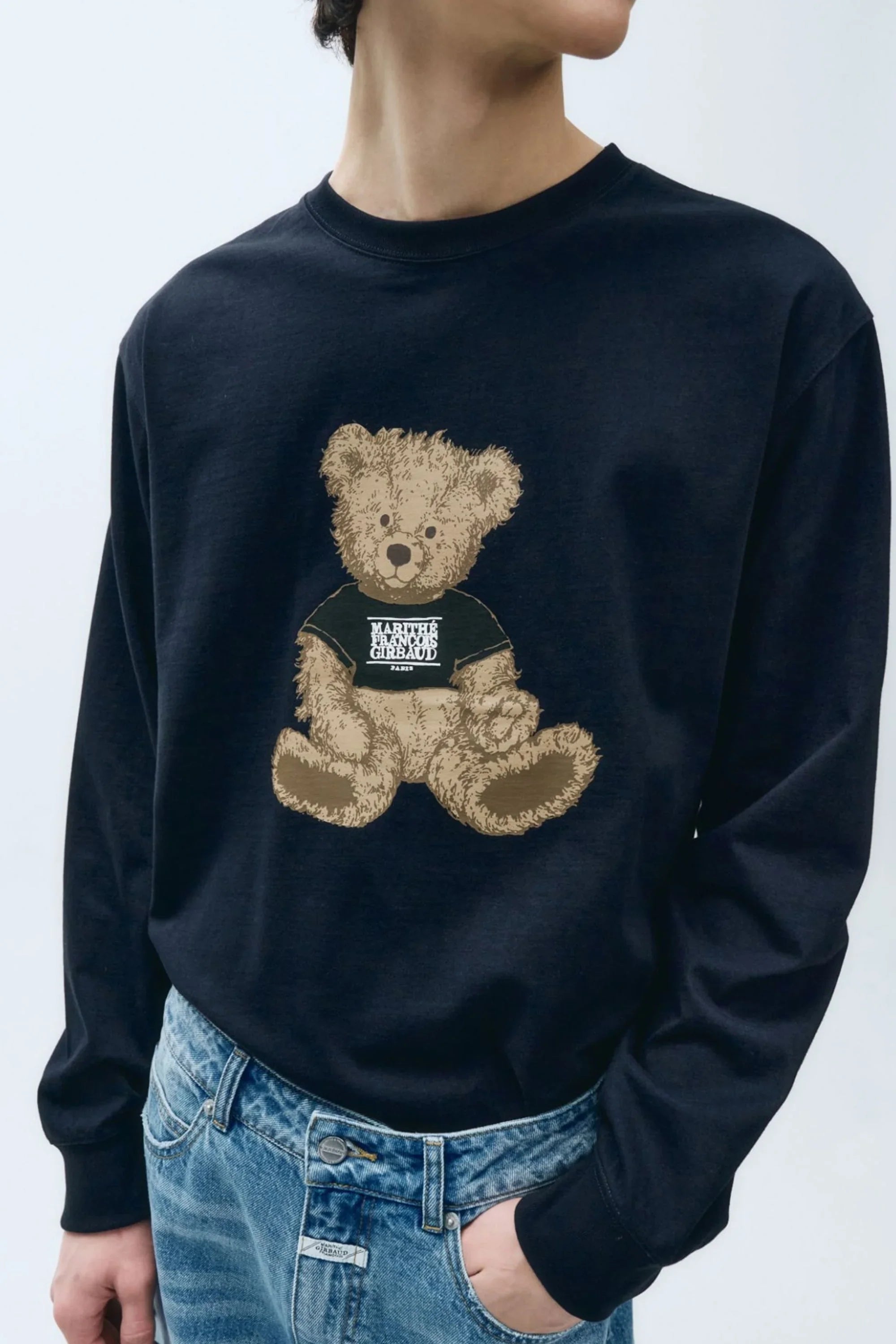 Doodle Bear Long Sleeve Navy