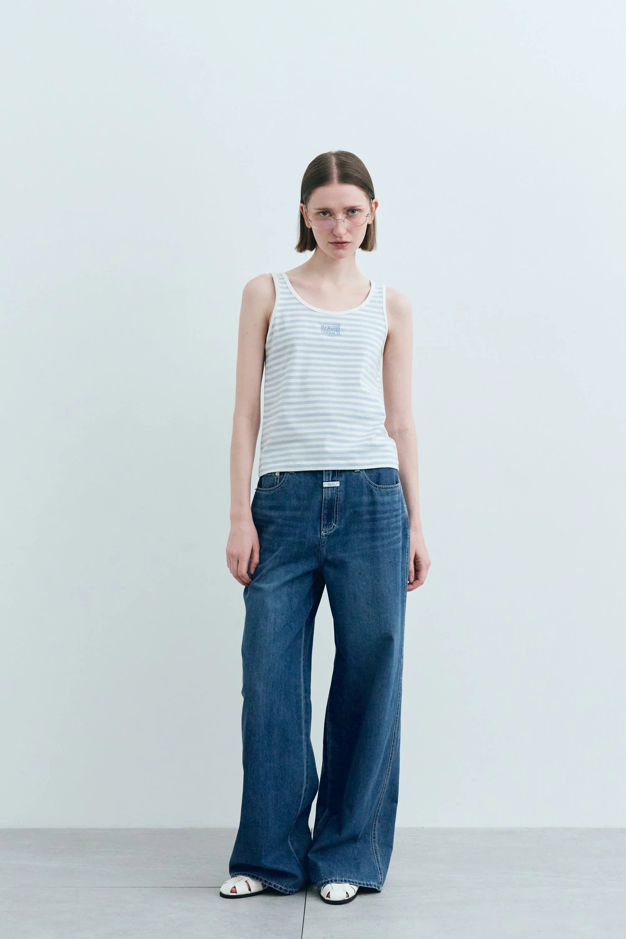 W Classic Logo Sleeveless Sky Blue