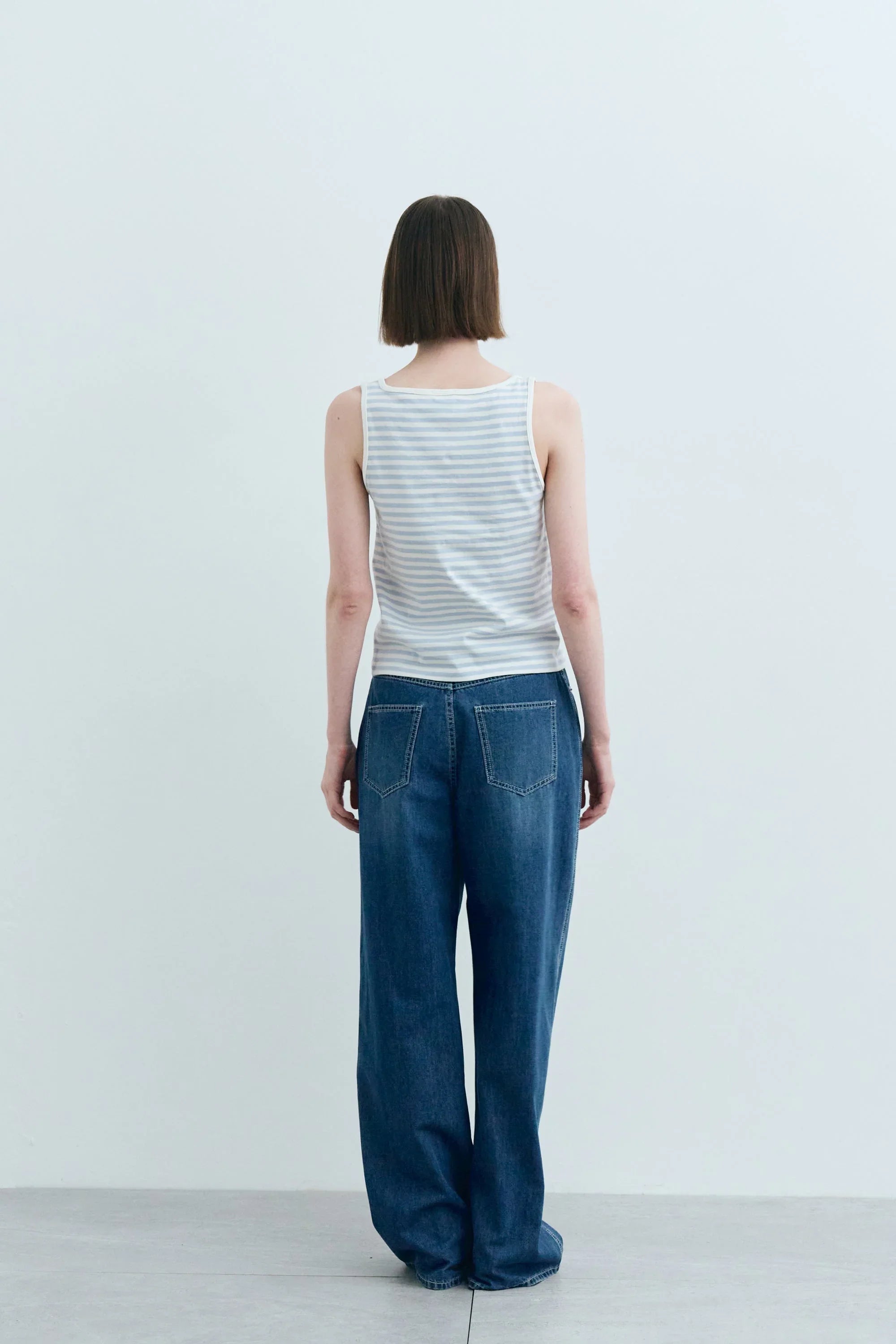 W Classic Logo Sleeveless Sky Blue