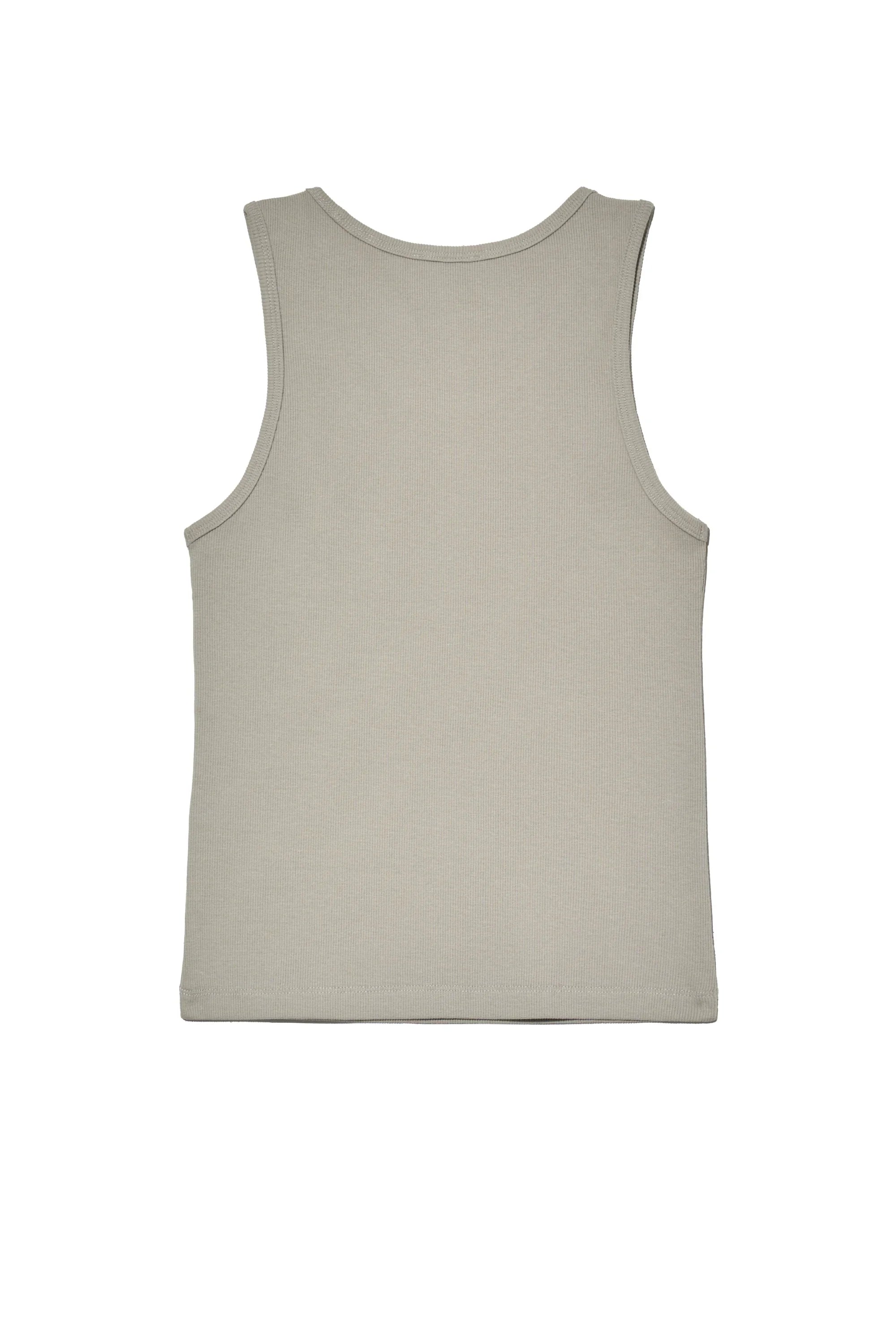 W U Neck Sleeveless Light Beige