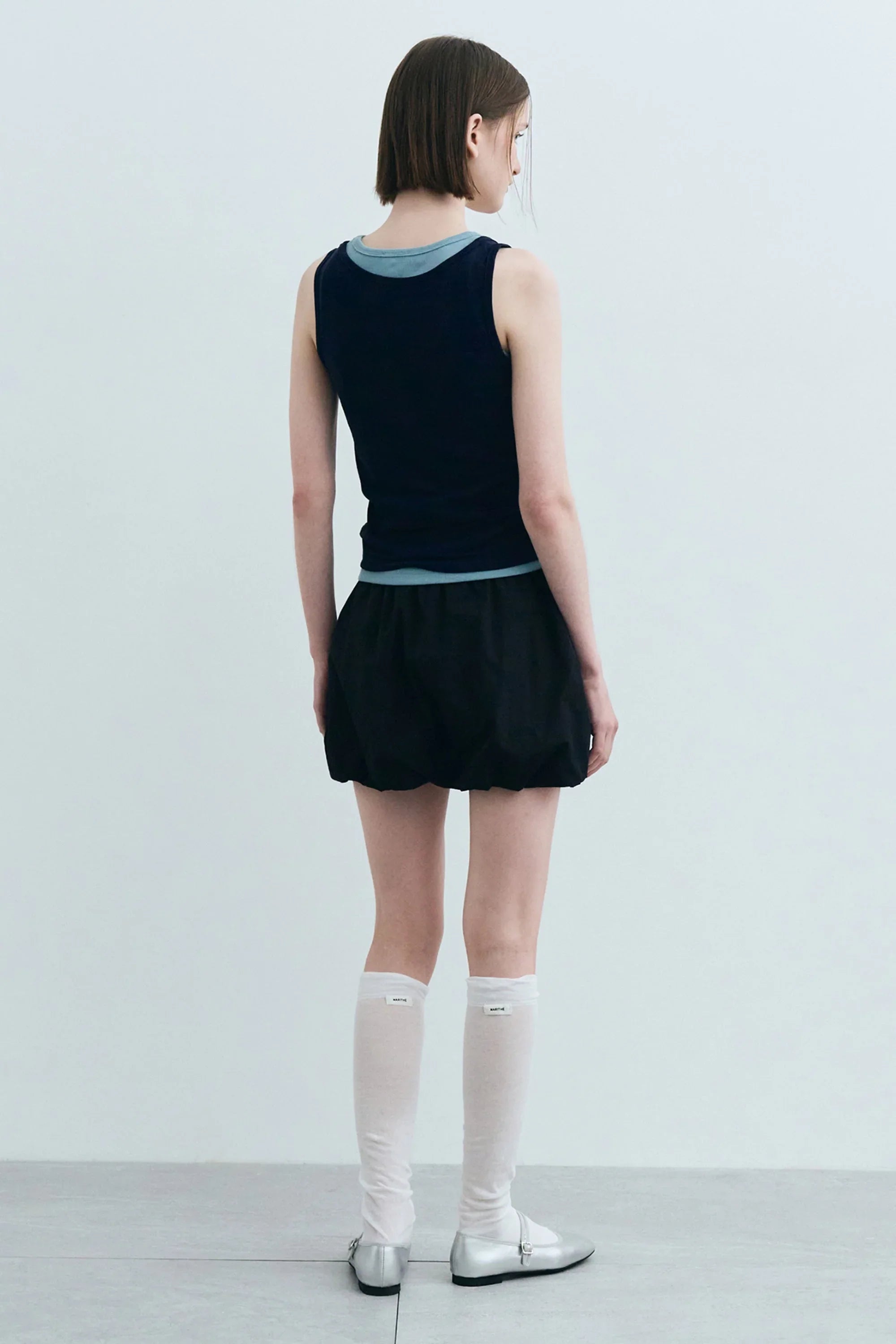 W Layered Sleeveless Navy