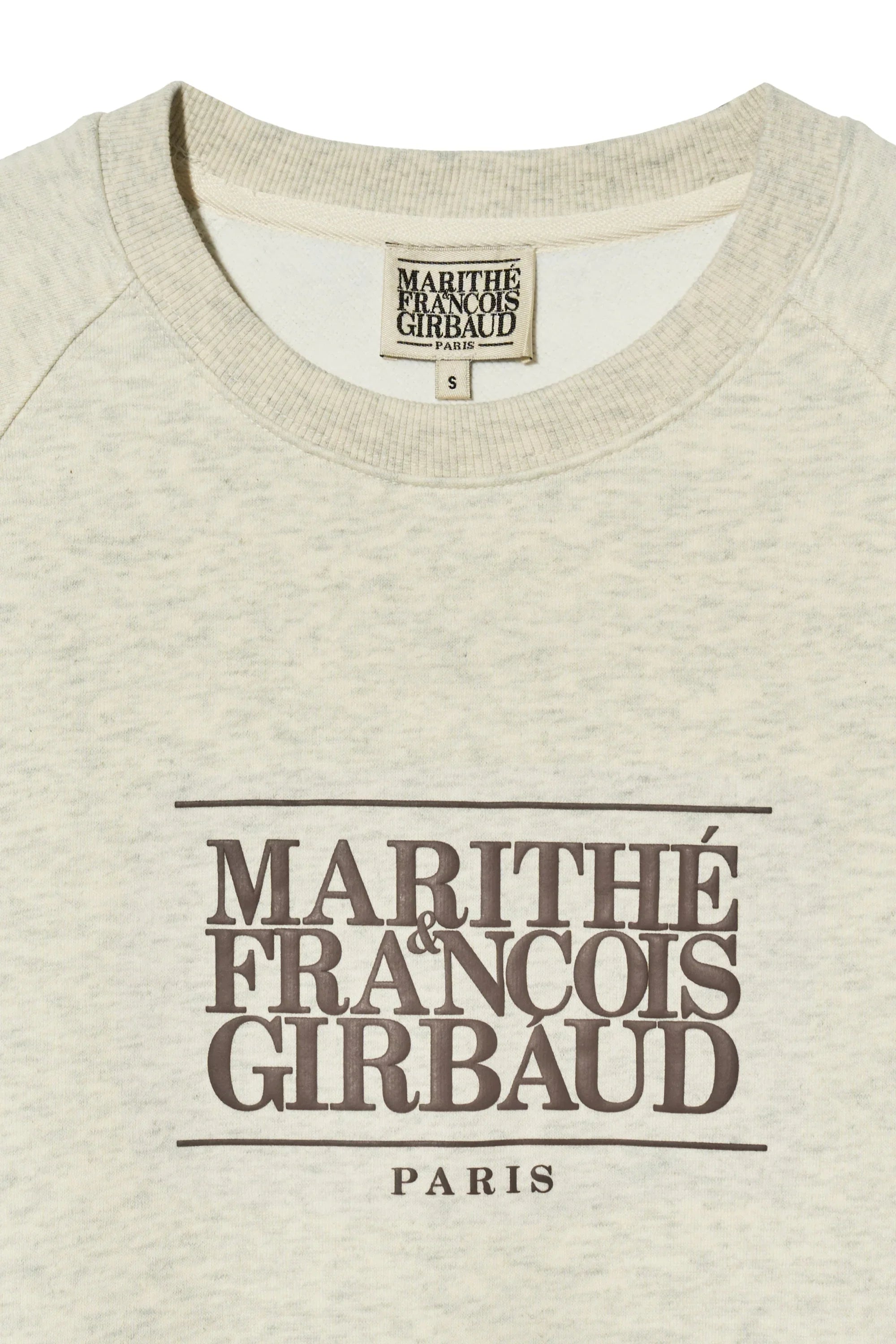 W Classic Logo Half Sweatshirt Oatmeal