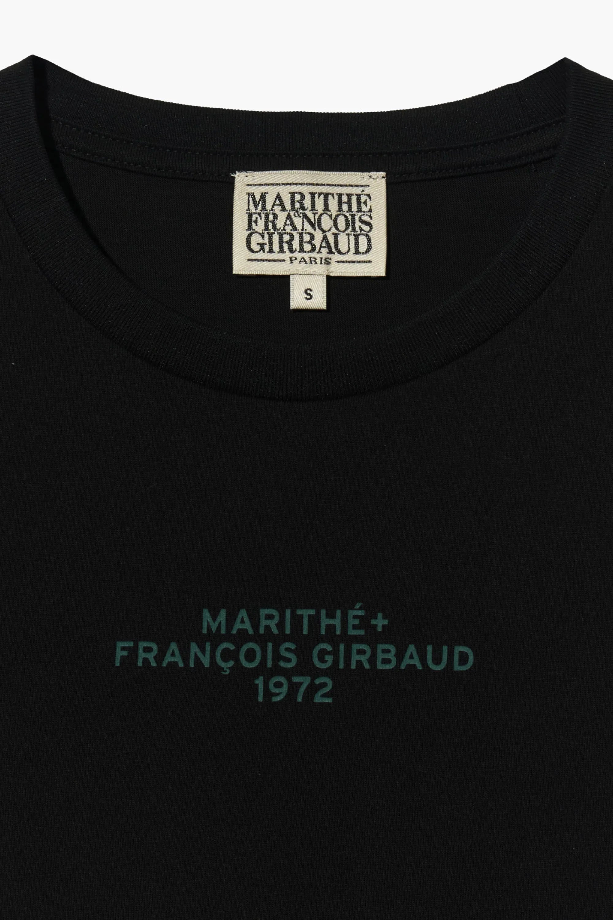 W Lettering Crop Tee Black