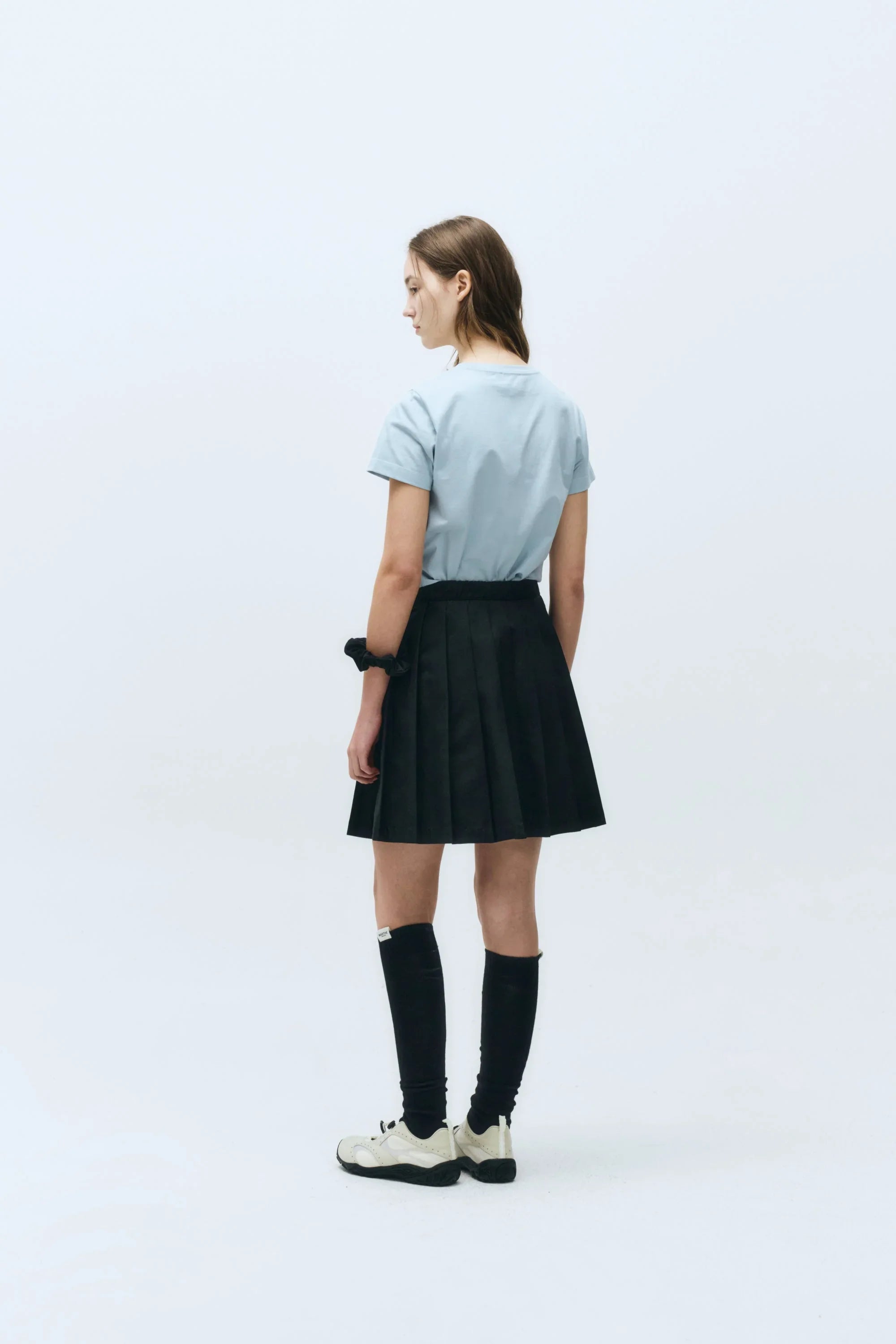 W Doodle Bear Tee Ice Blue