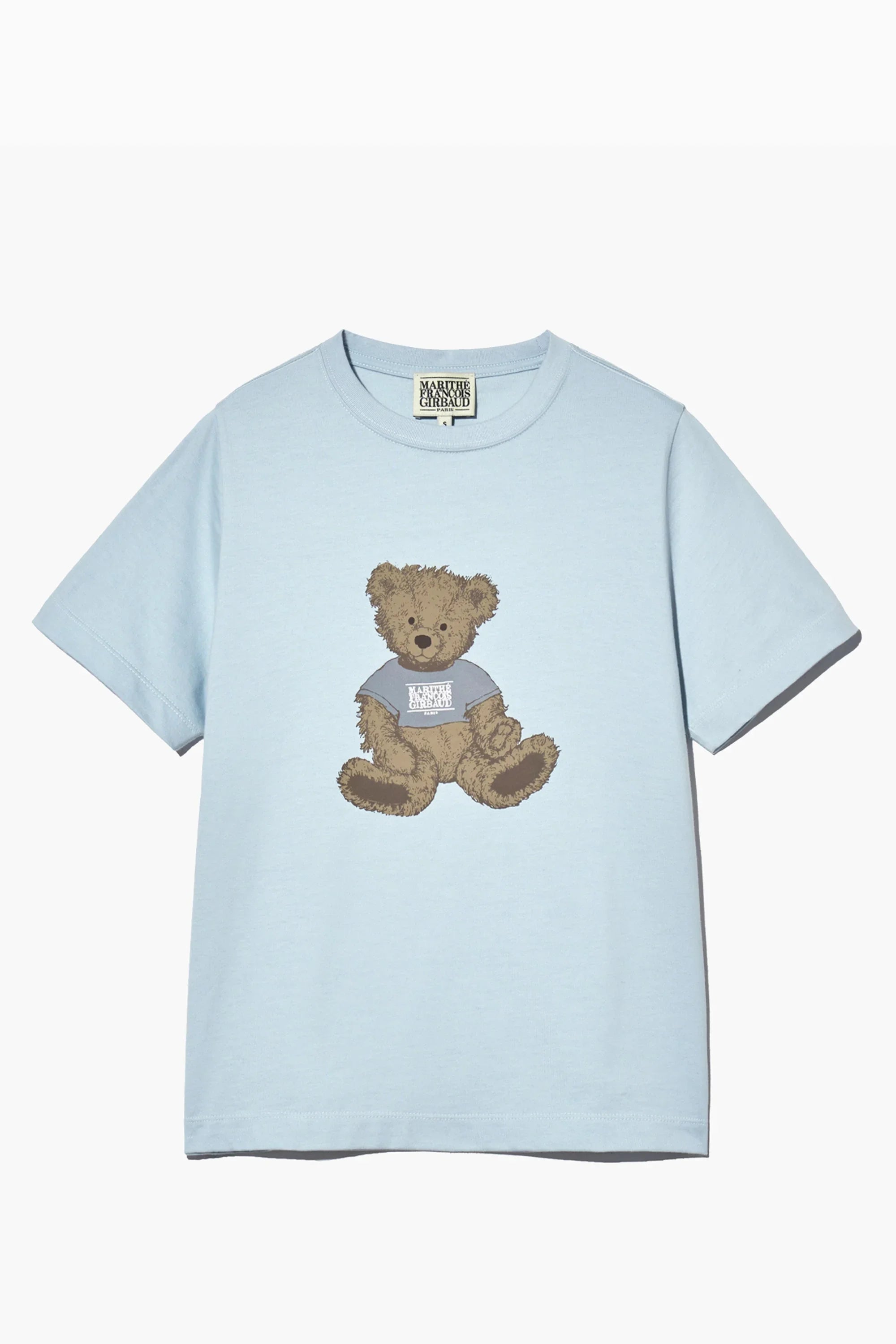 W Doodle Bear Tee Ice Blue