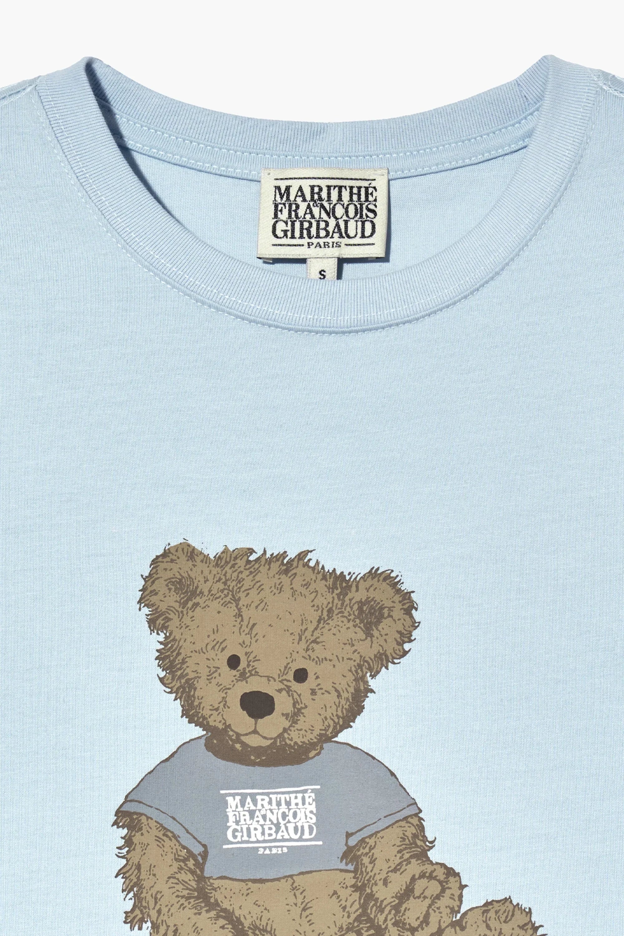 W Doodle Bear Tee Ice Blue
