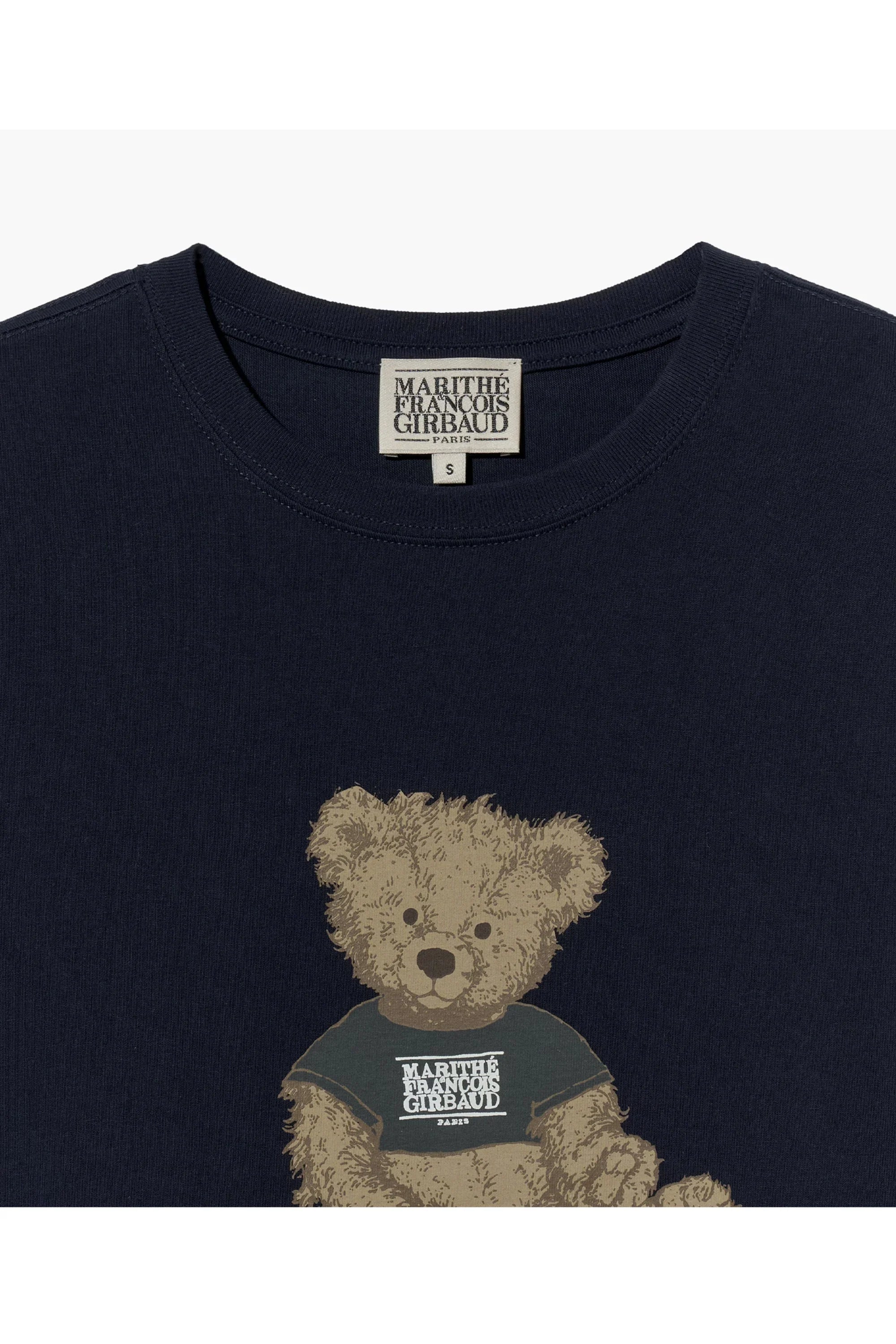 W Doodle Bear Tee Navy
