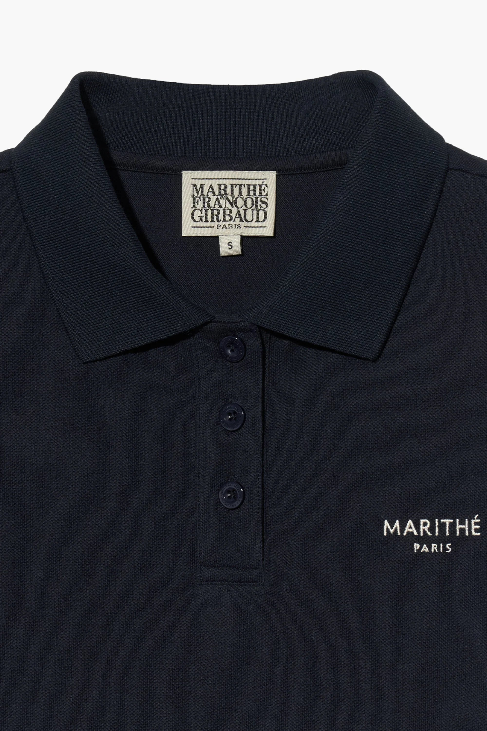 W Pique Puff Sleeve Tee Navy