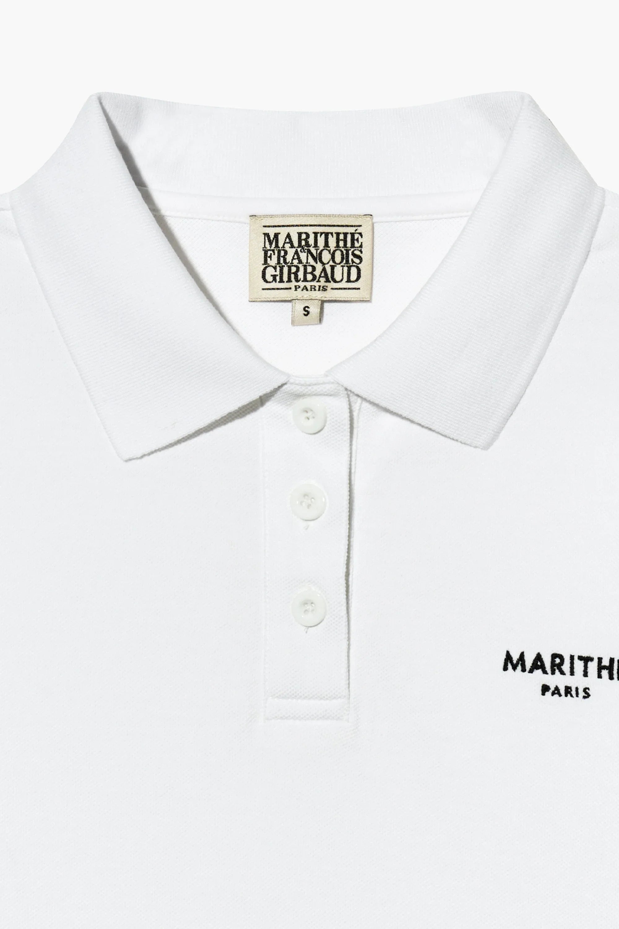 W Pique Puff Sleeve Tee White