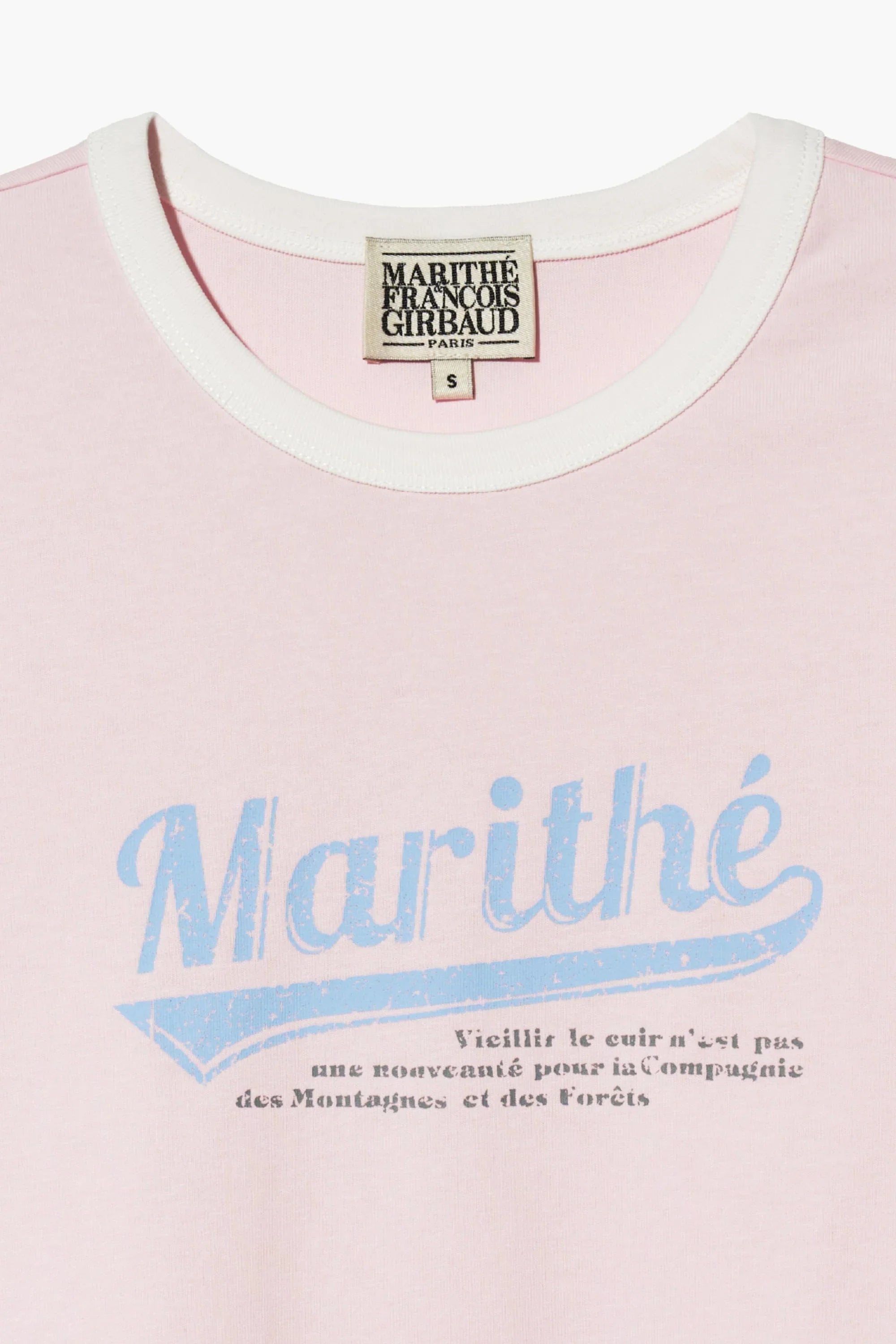 W Vintage Baseball Ringer Tee Pink