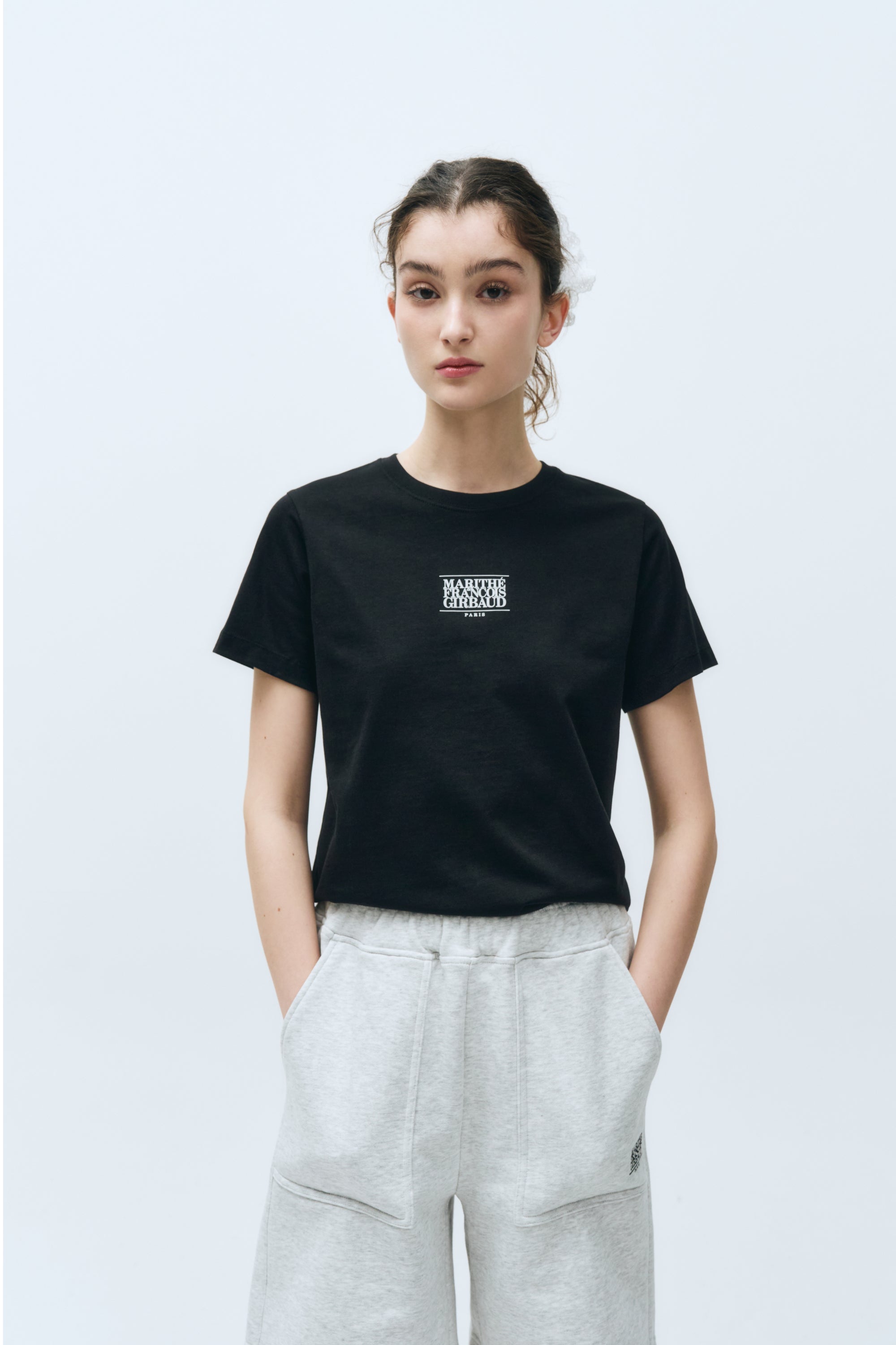 W Small Classic Logo Tee Black