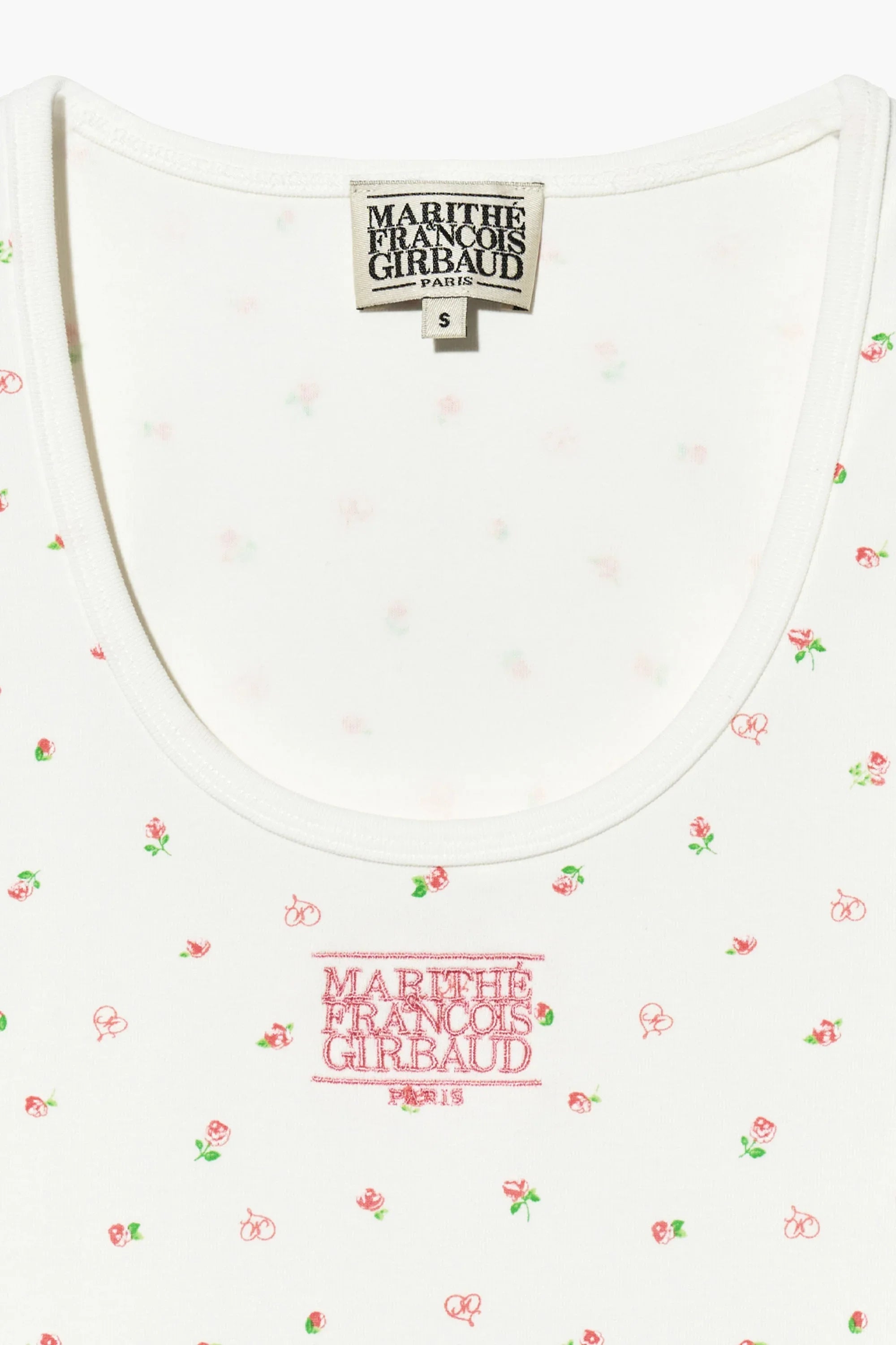 W Flower Short Sleeve Tee White