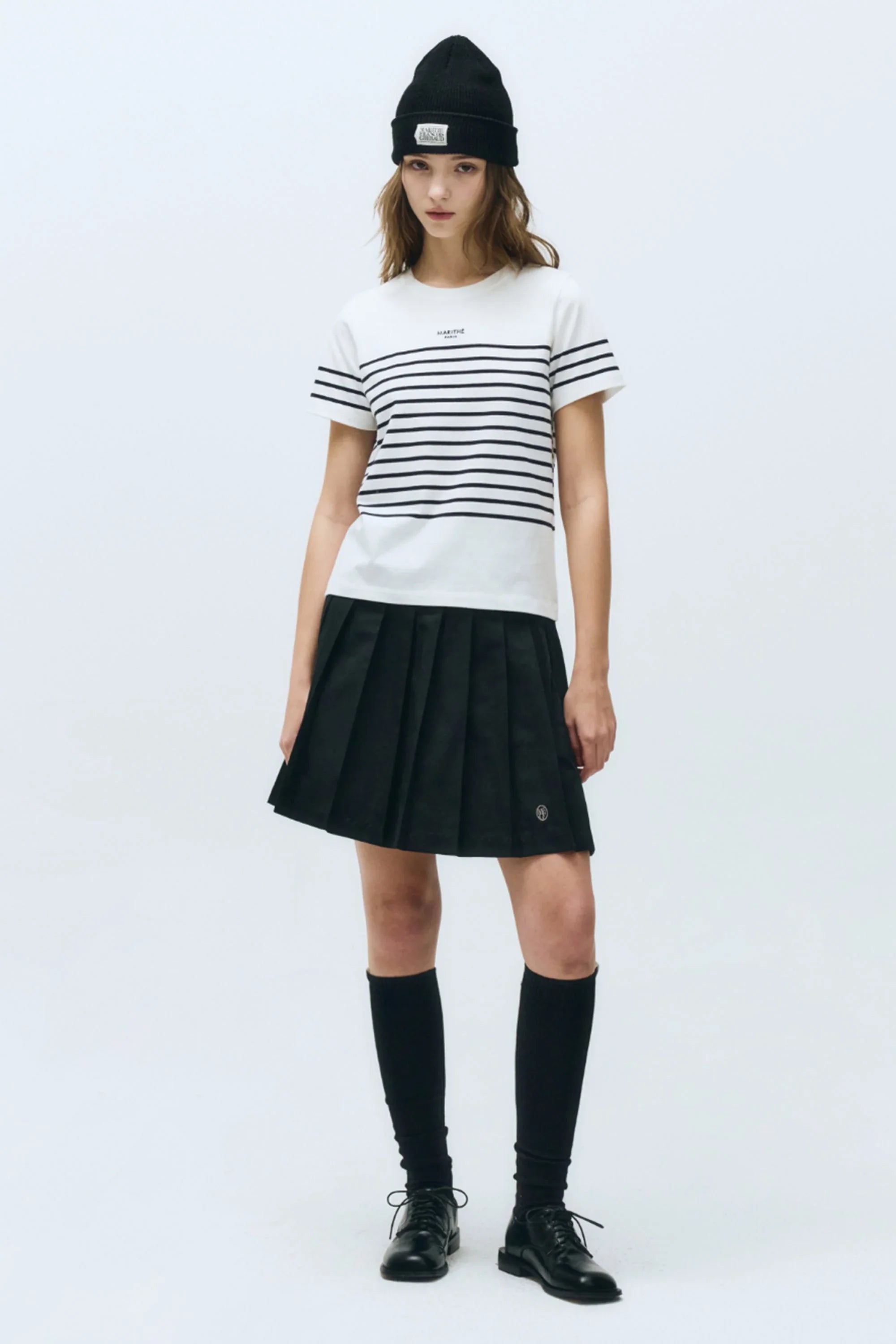 W Stripe Tee White