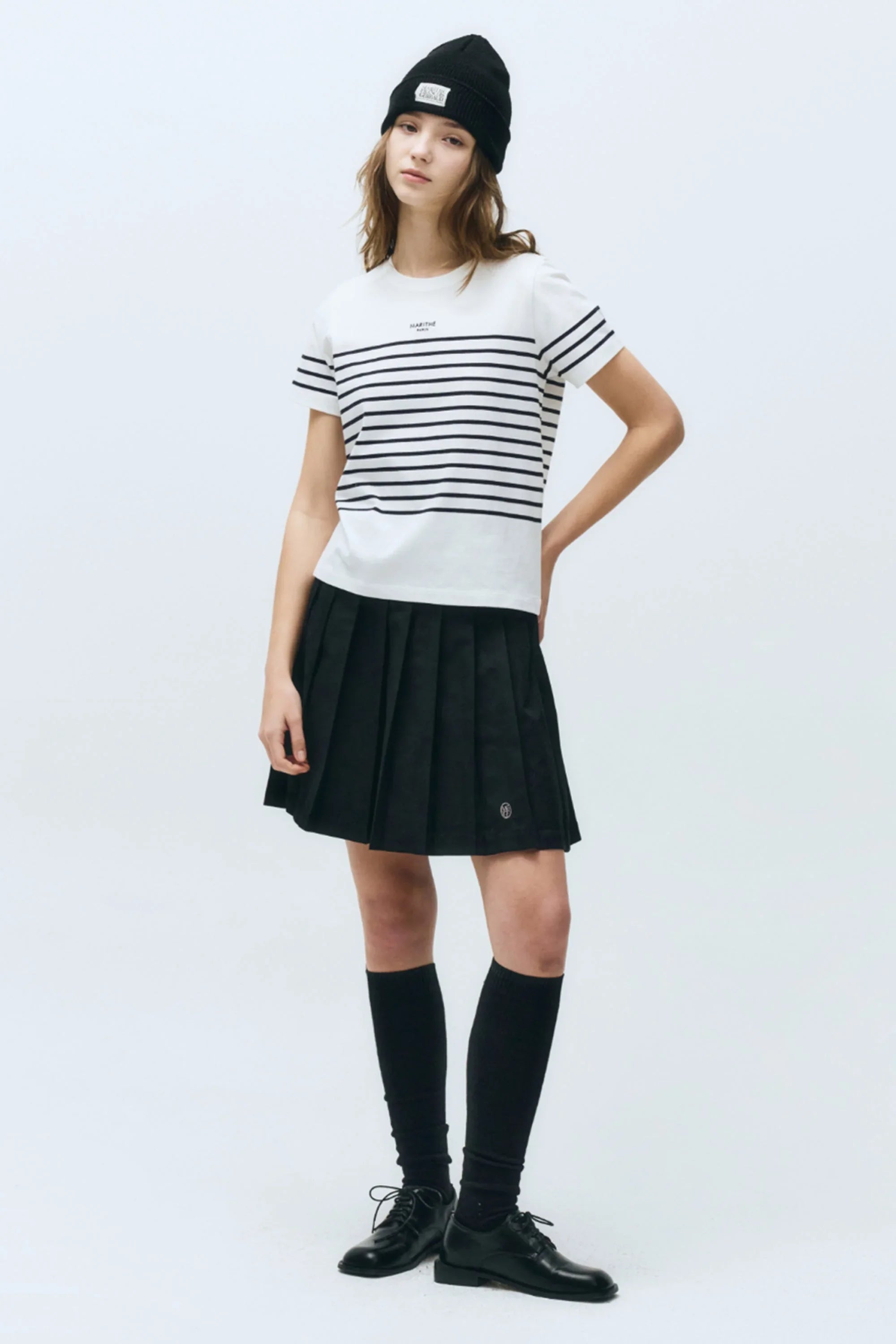 W Stripe Tee White