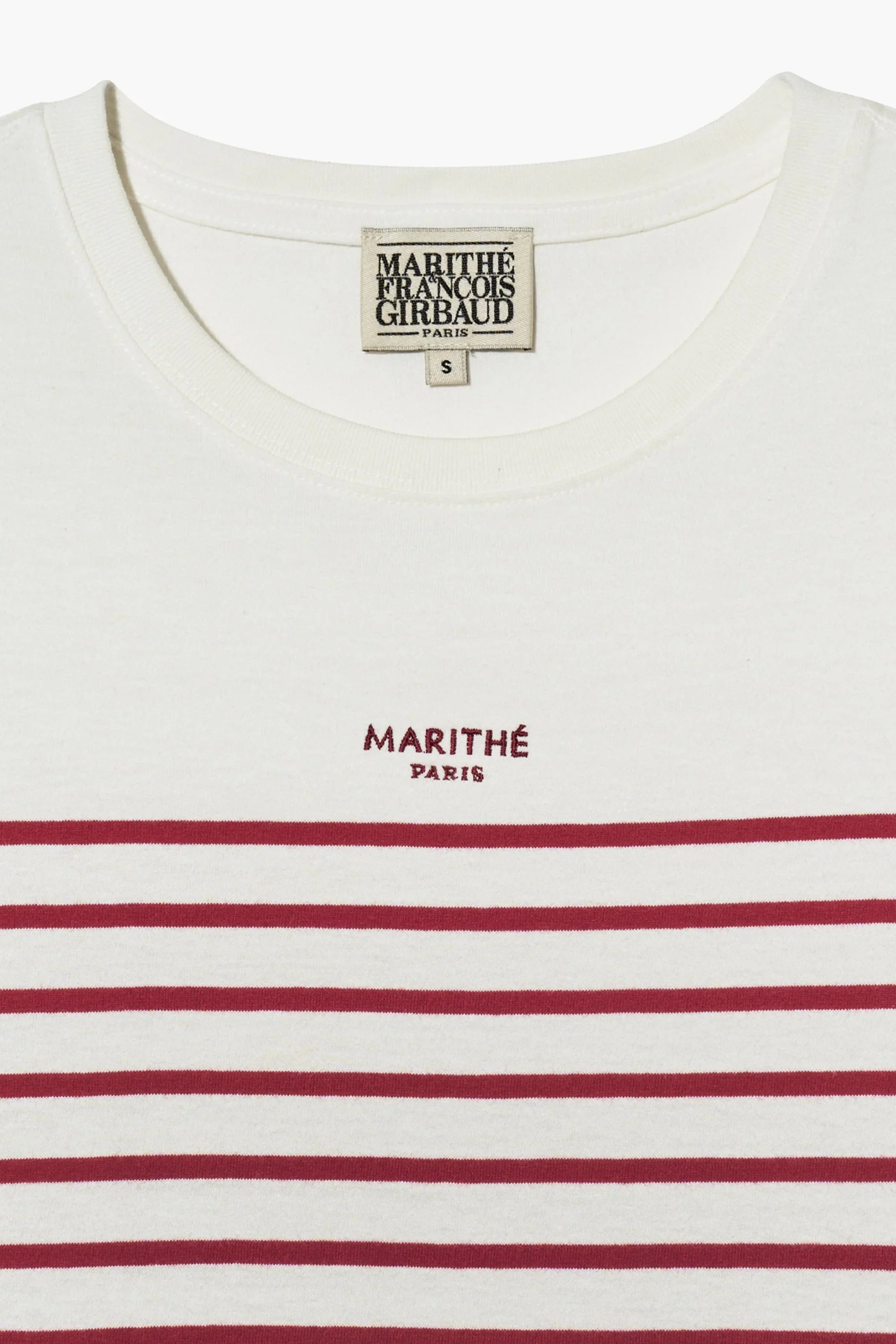 W Stripe Tee White / Red