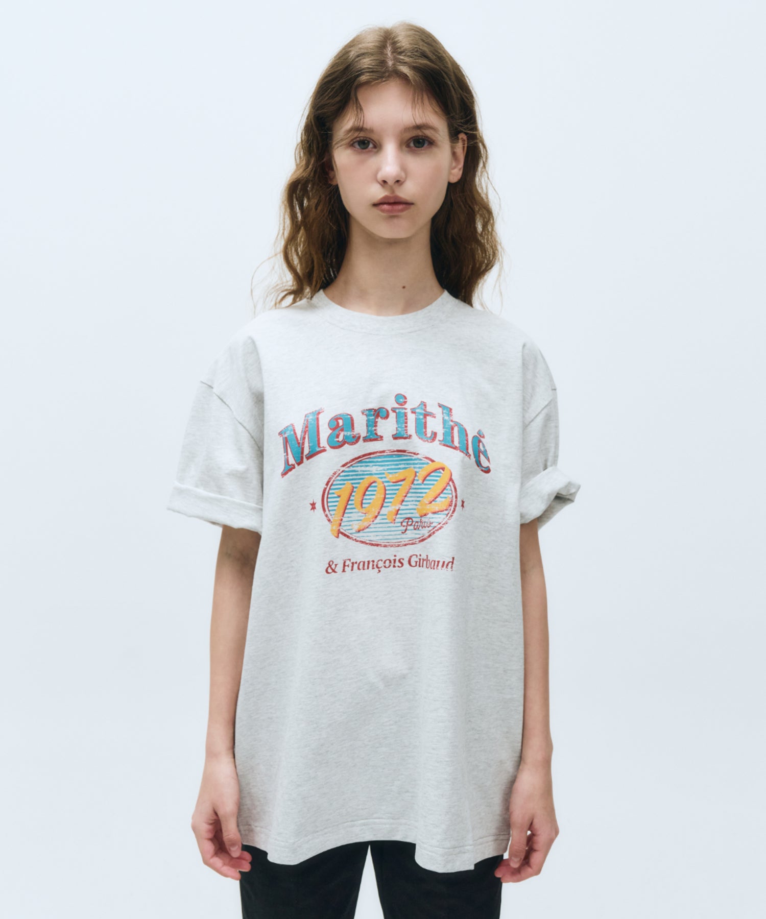 W Over Ellipse Graphic Tee Light Heather Gray