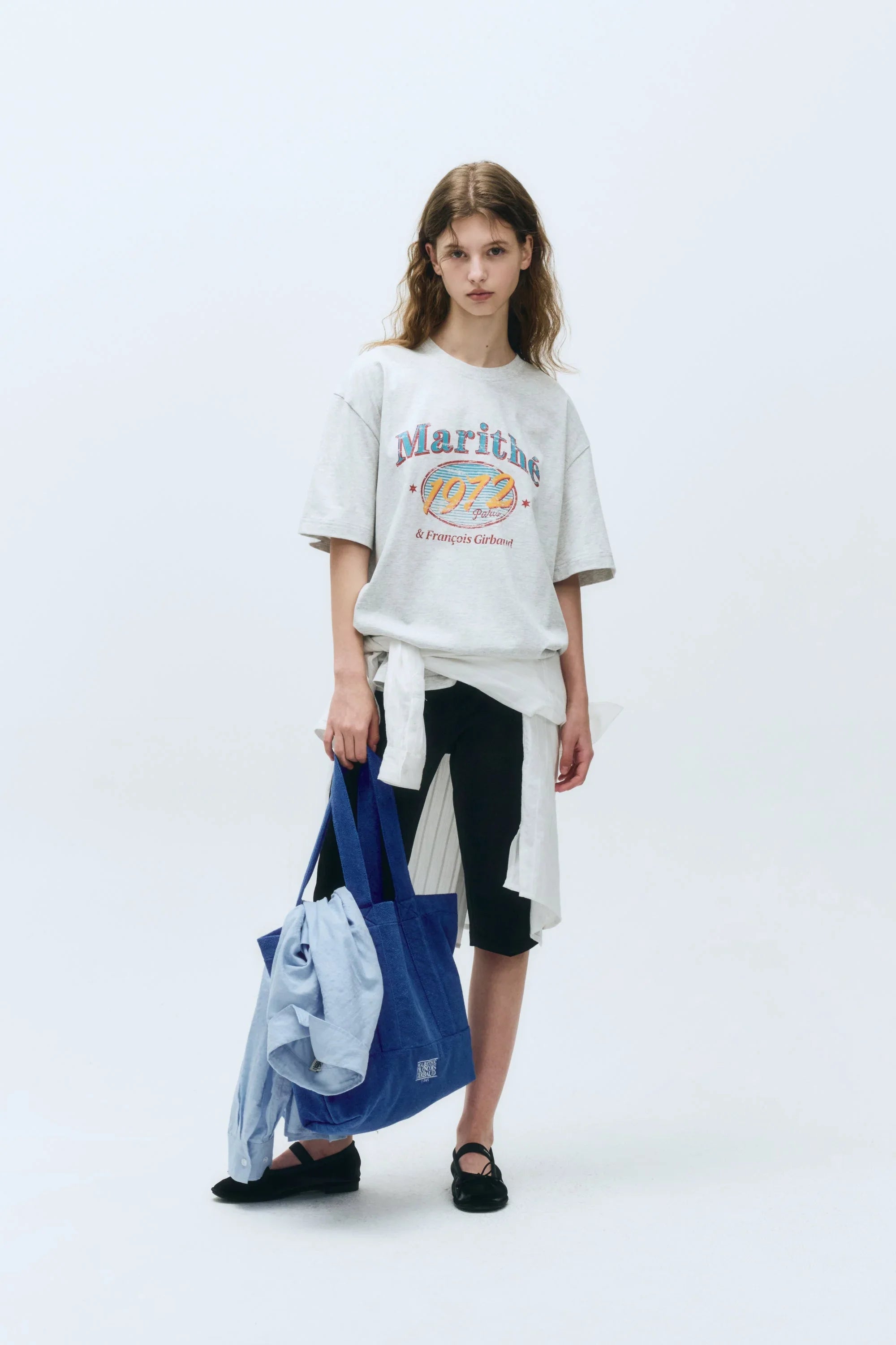 W Over Ellipse Graphic Tee Light Heather Gray