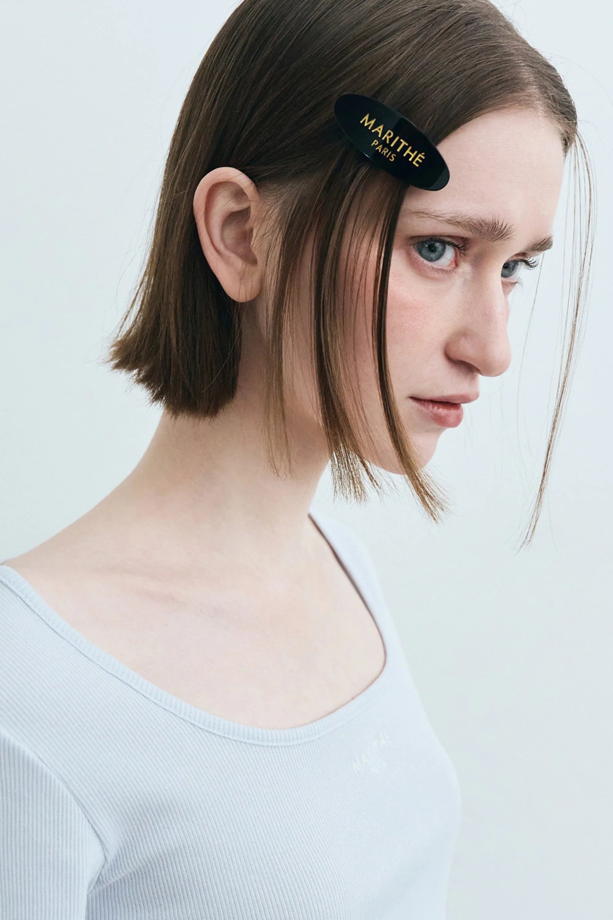 W Slim Fit Square Neck Tee Light Blue