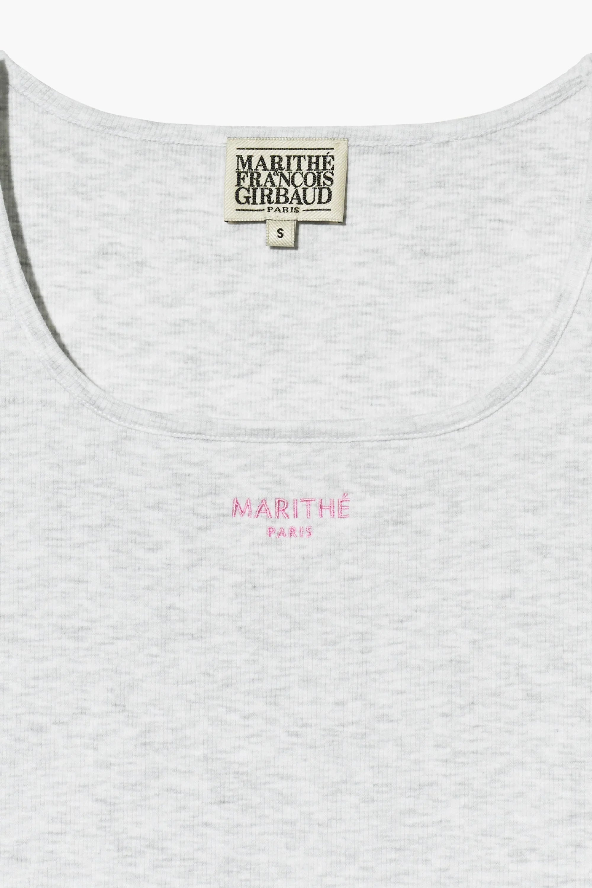 W Slim Fit Square Neck Tee Light Heather Gray