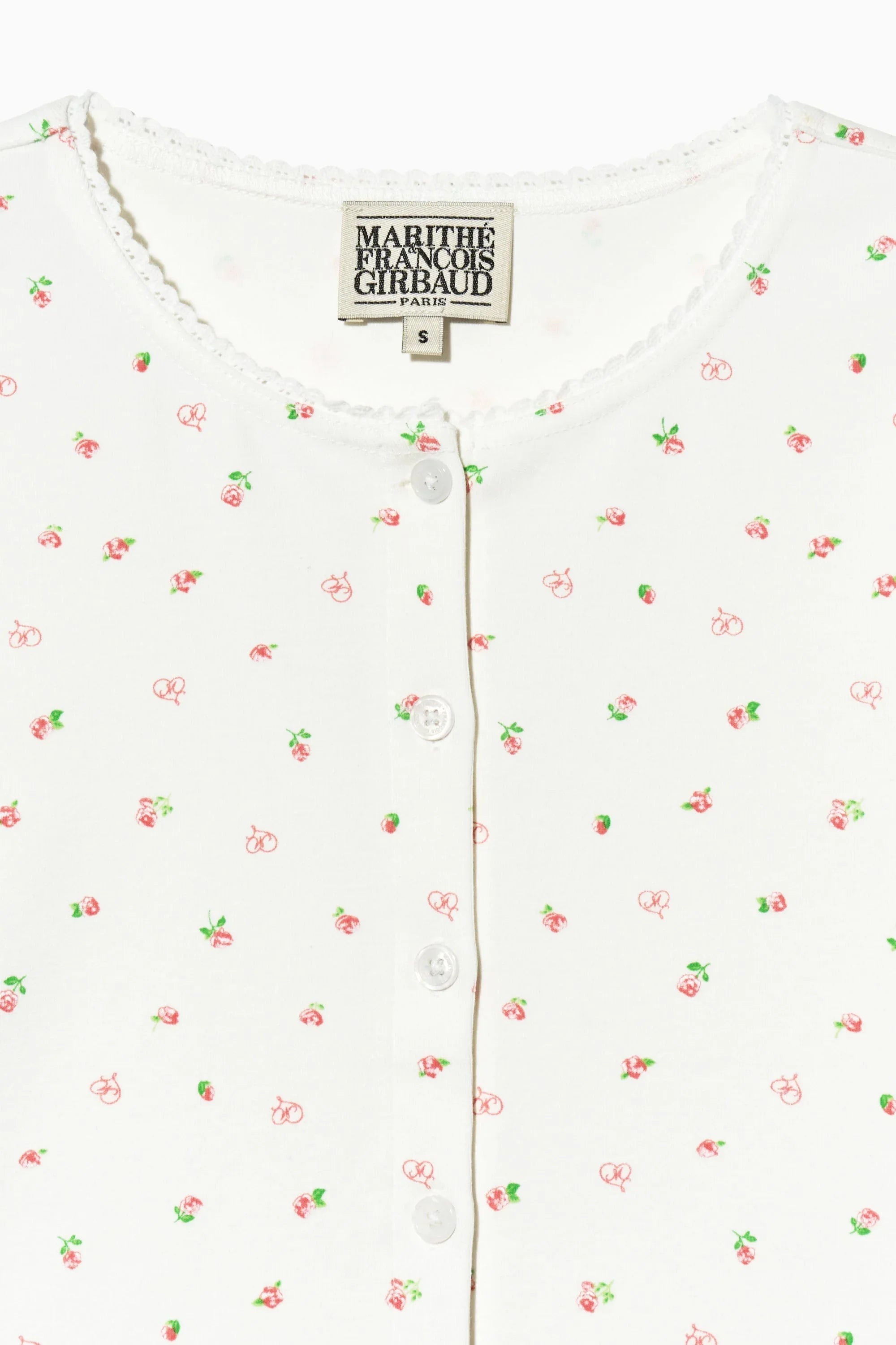 Flower Cardigan Tee White