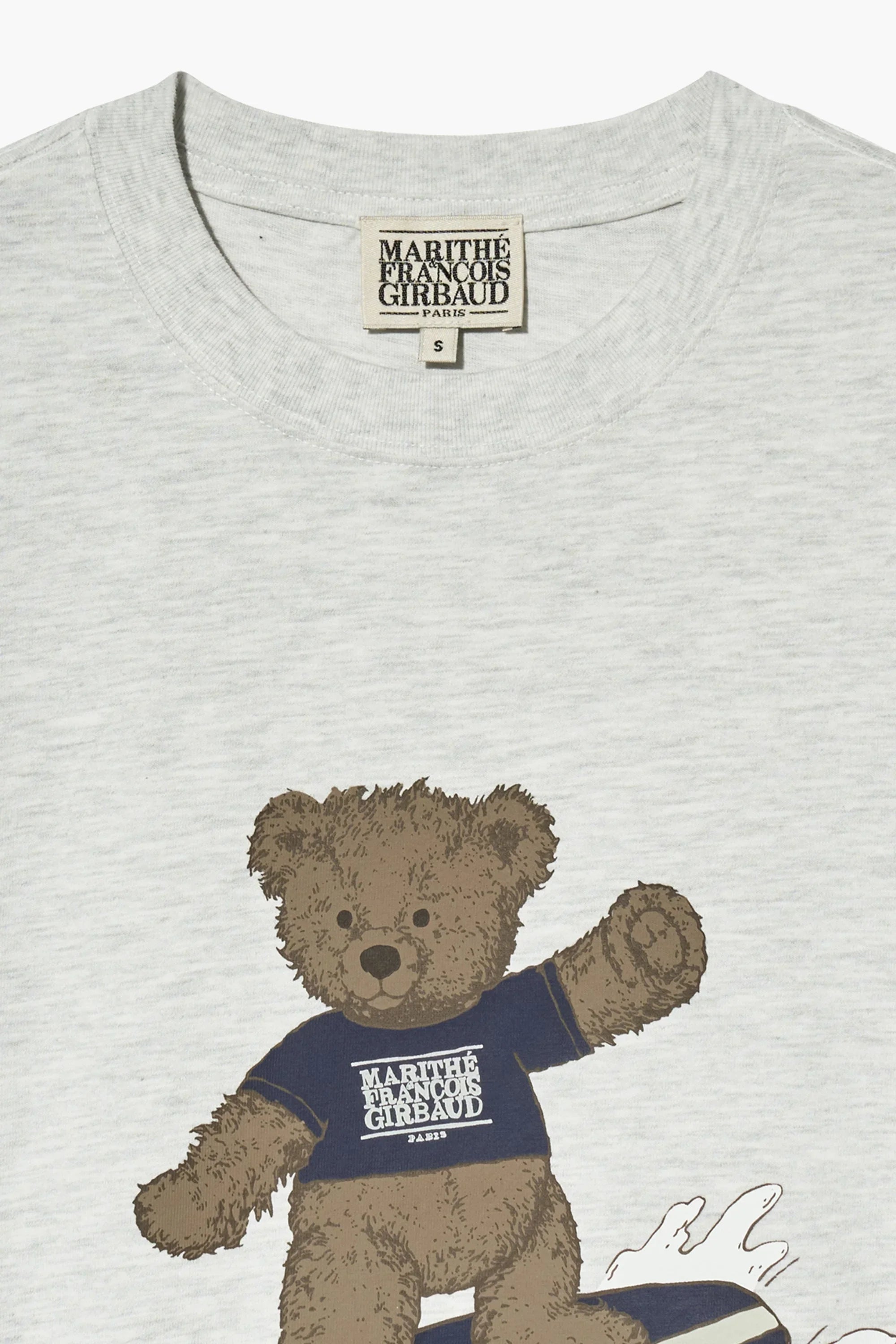 Doodle Bear Tee Light Heather Gray
