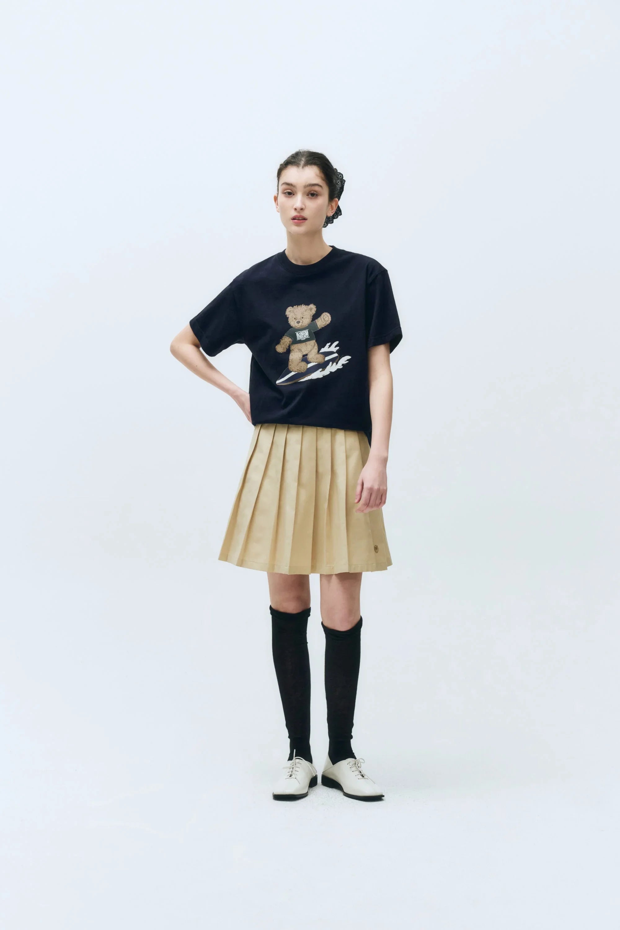 Doodle Bear Tee Navy