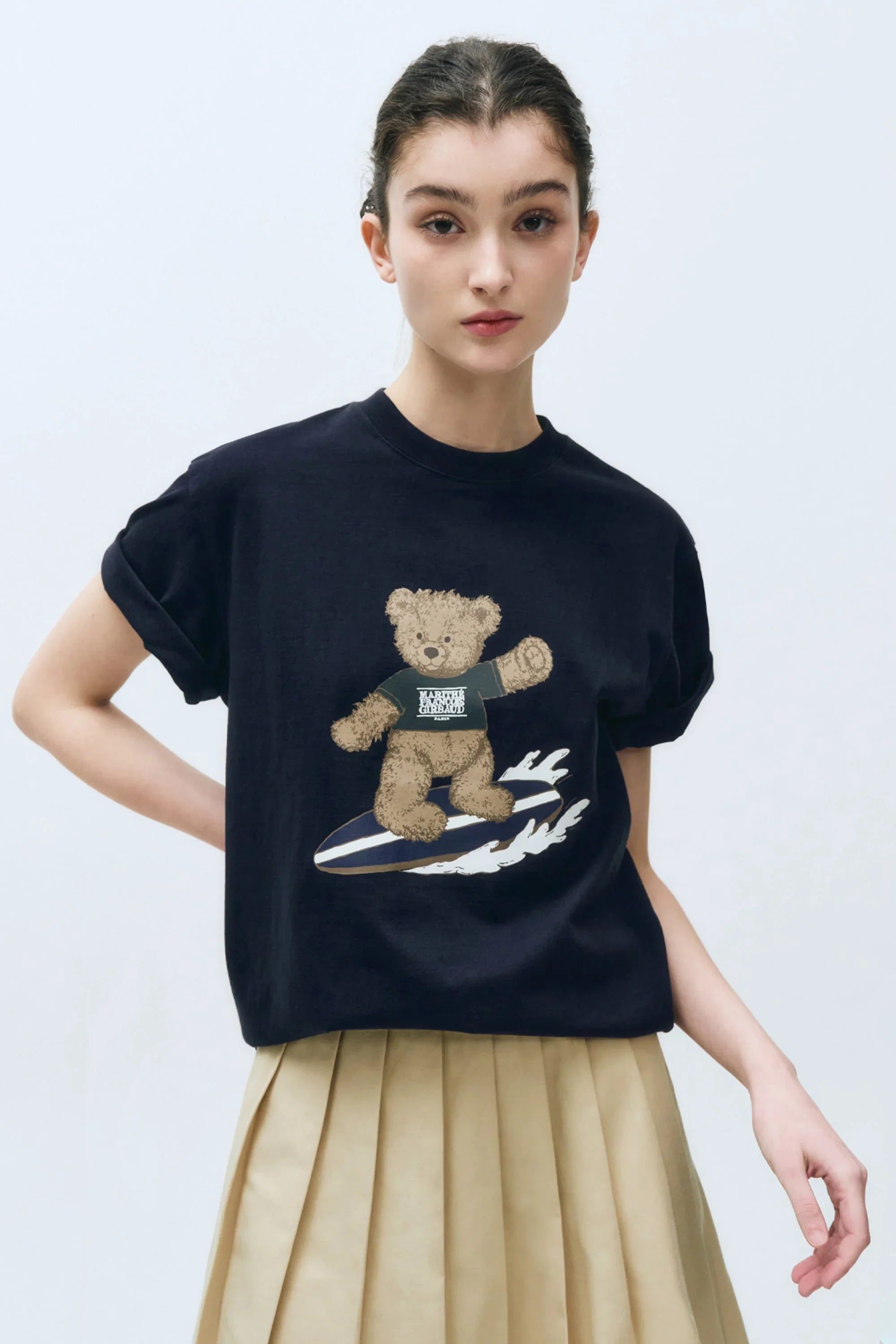 Doodle Bear Tee Navy