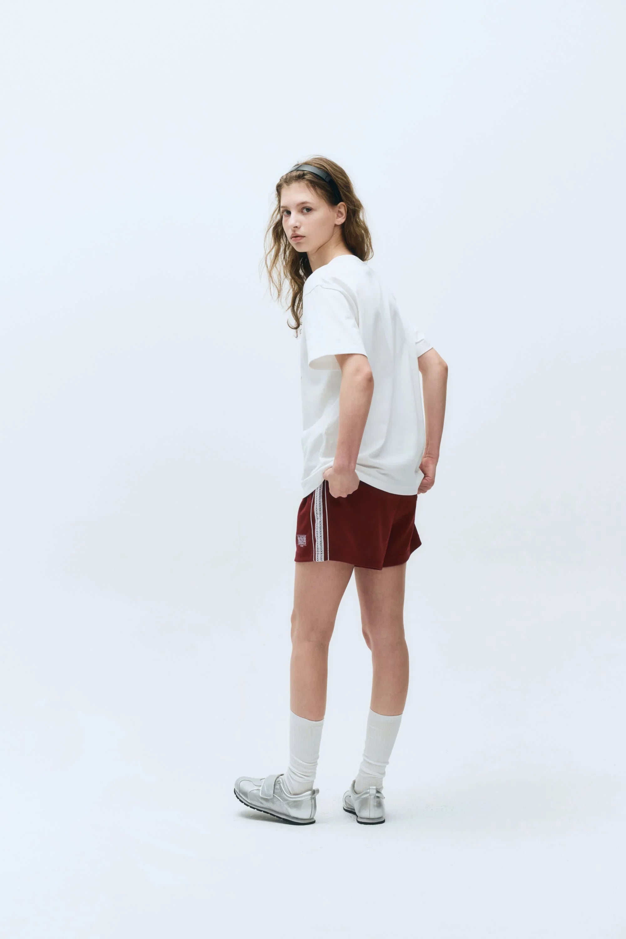 Beach Collage Graphic Half Tee White