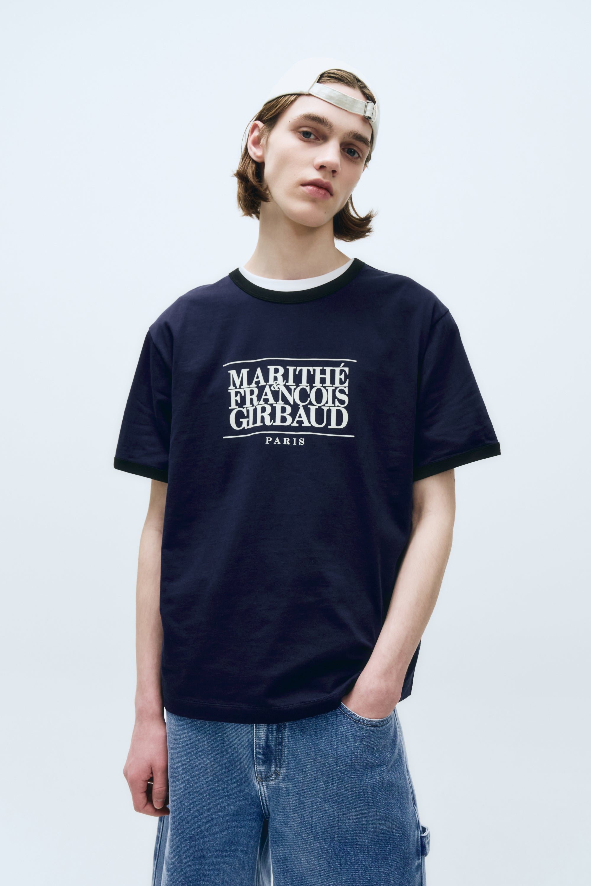 Classic Logo Color Point Tee Navy