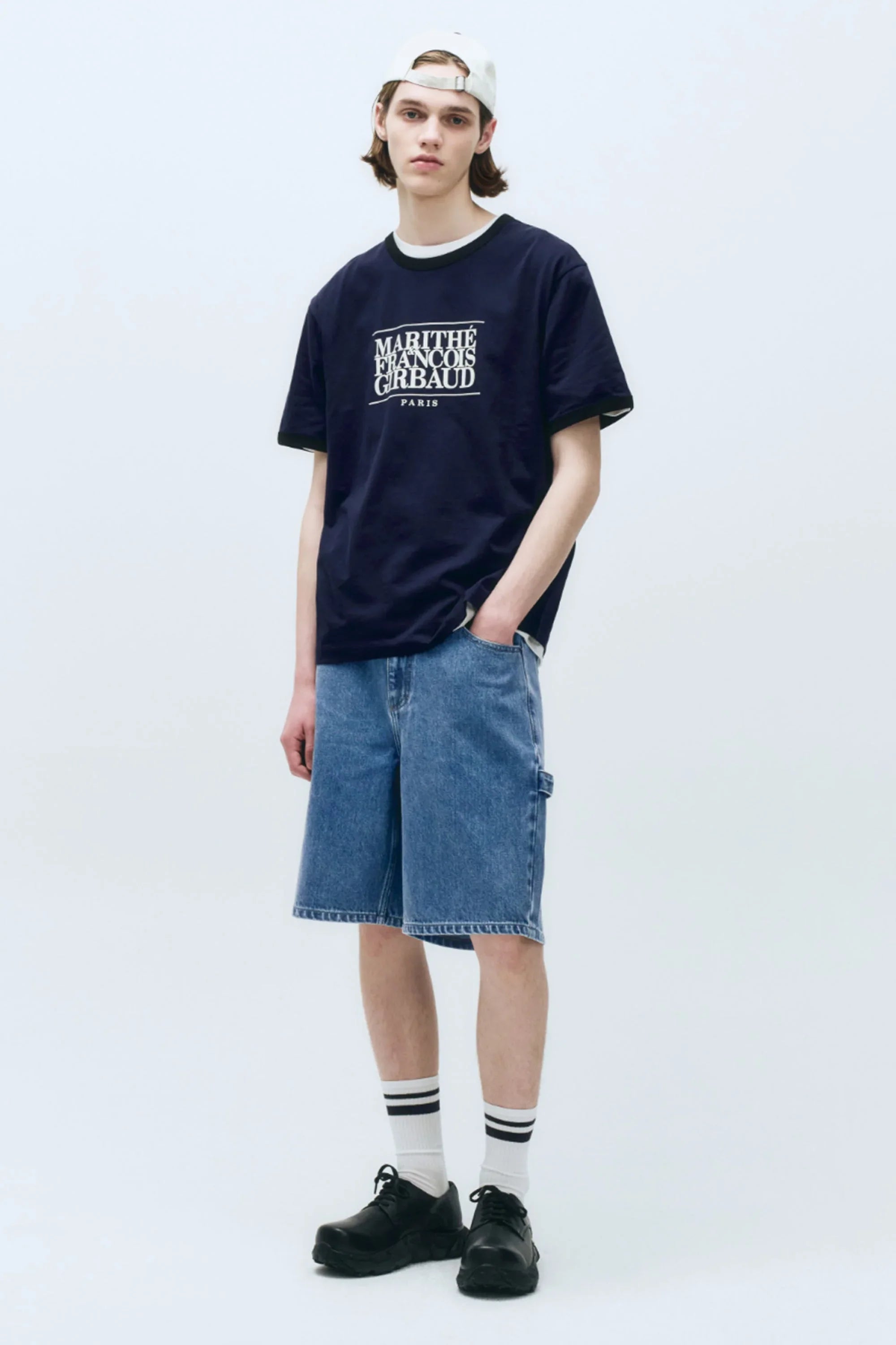 Classic Logo Color Point Tee Navy