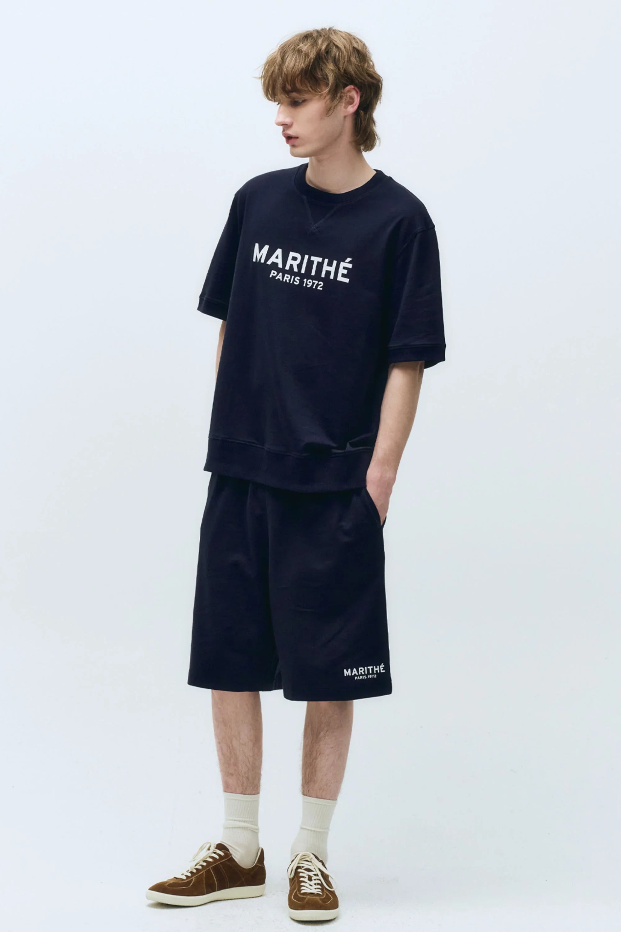 Regular Logo Terry Half Set-Up Navy