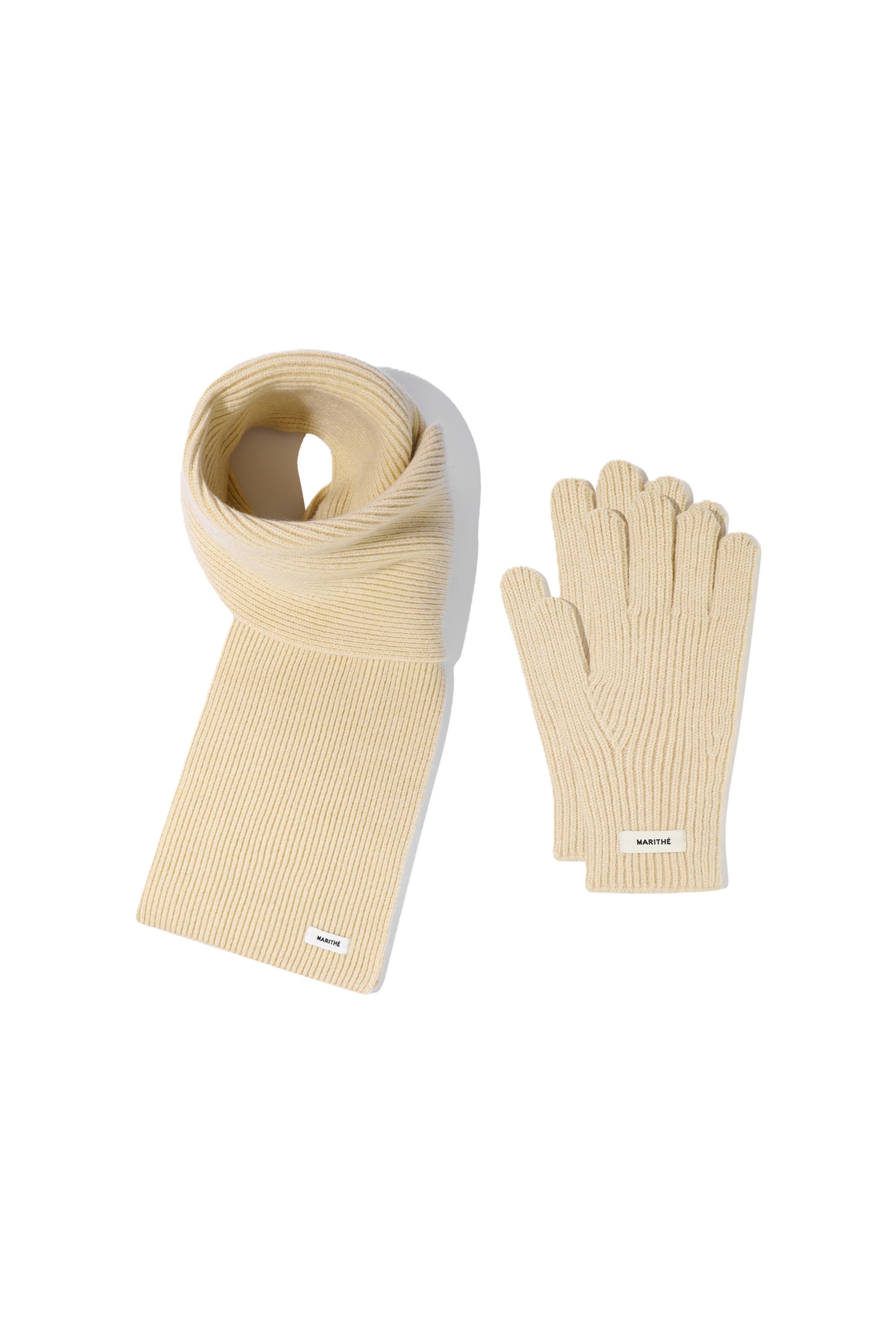 Regular Logo Muffler&Glove Beige