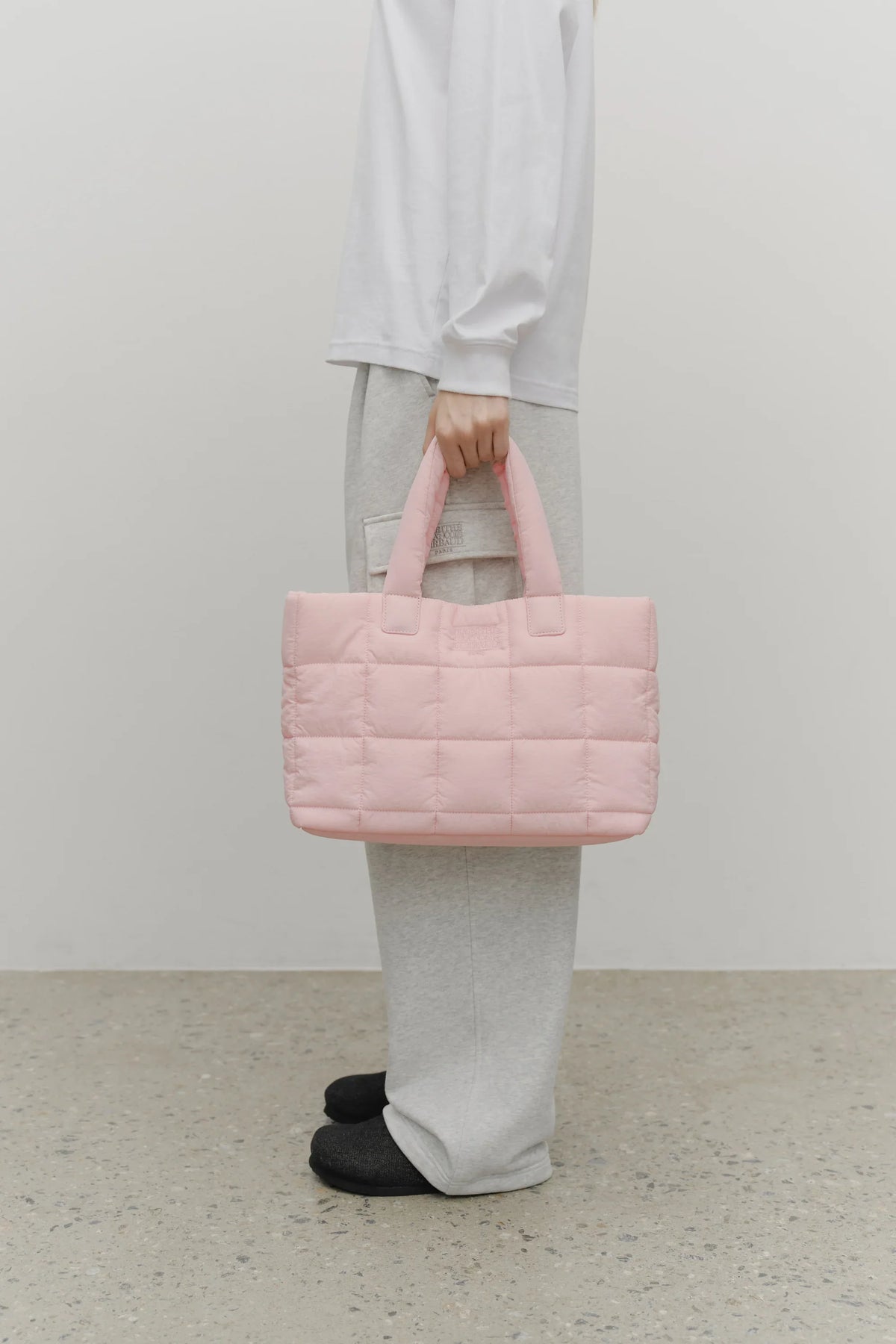 Classic Logo Padding Tote Bag Baby Pink