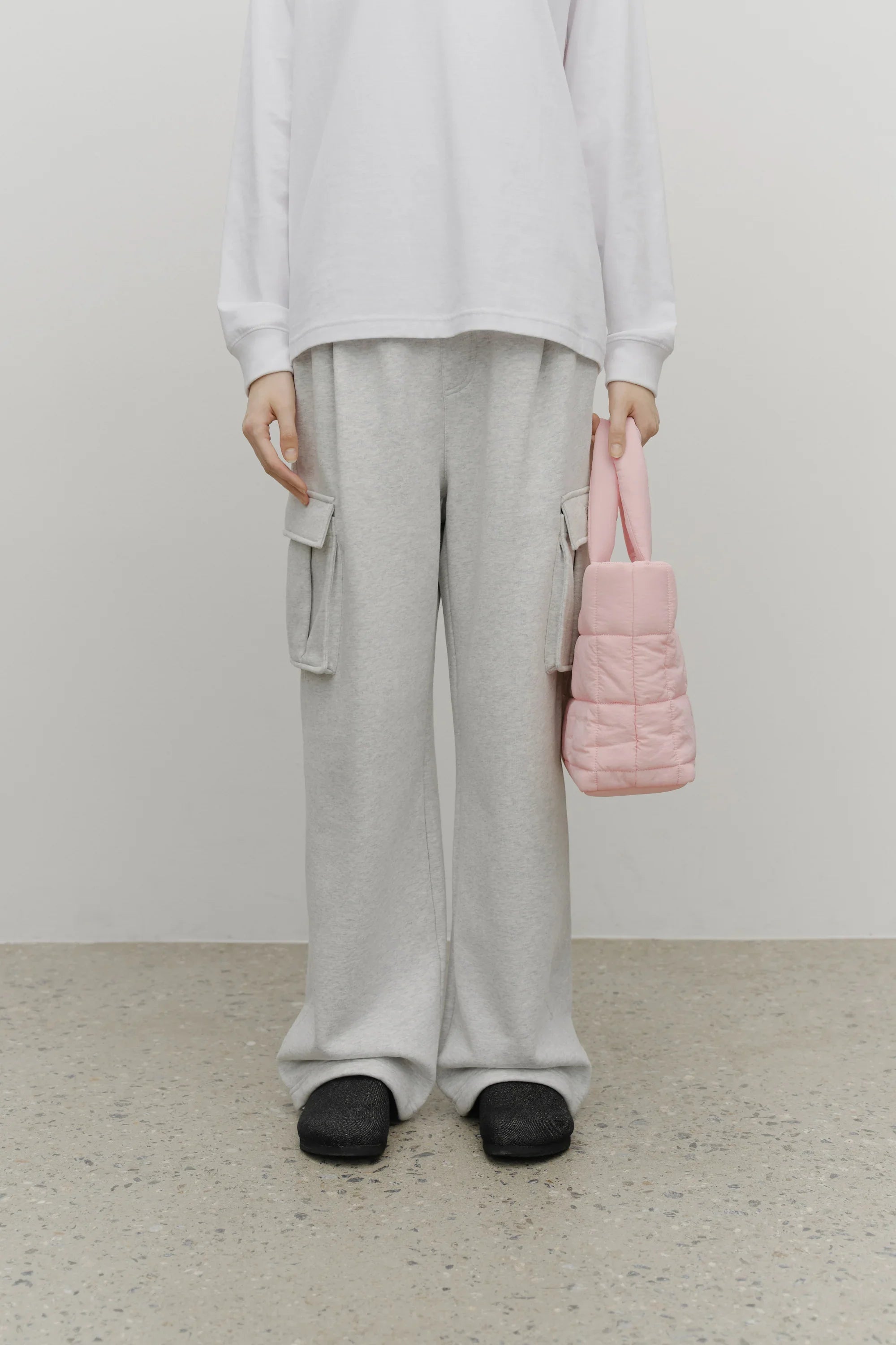 Classic Logo Padding Tote Bag Baby Pink