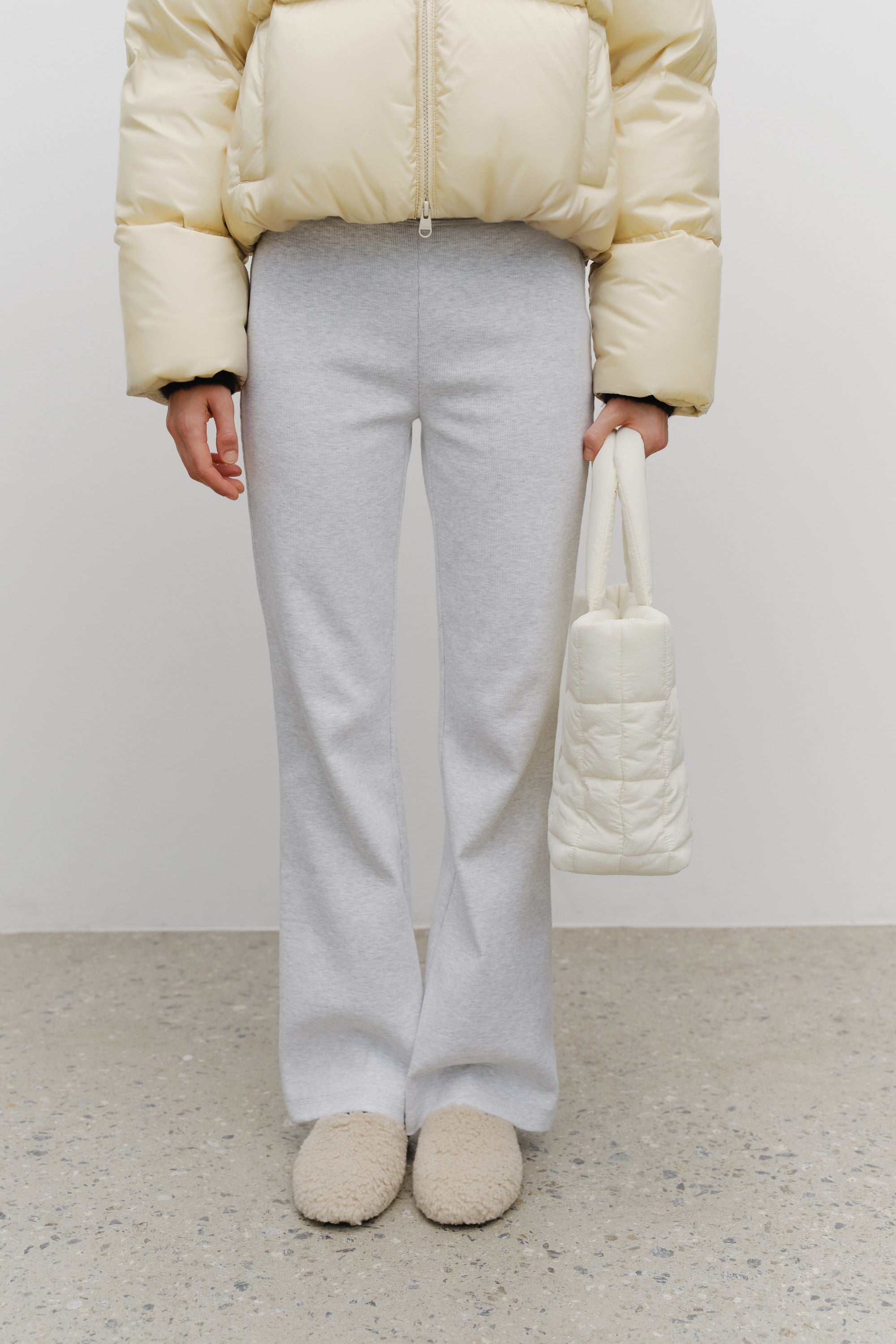 Classic Logo Padding Tote Bag Ivory