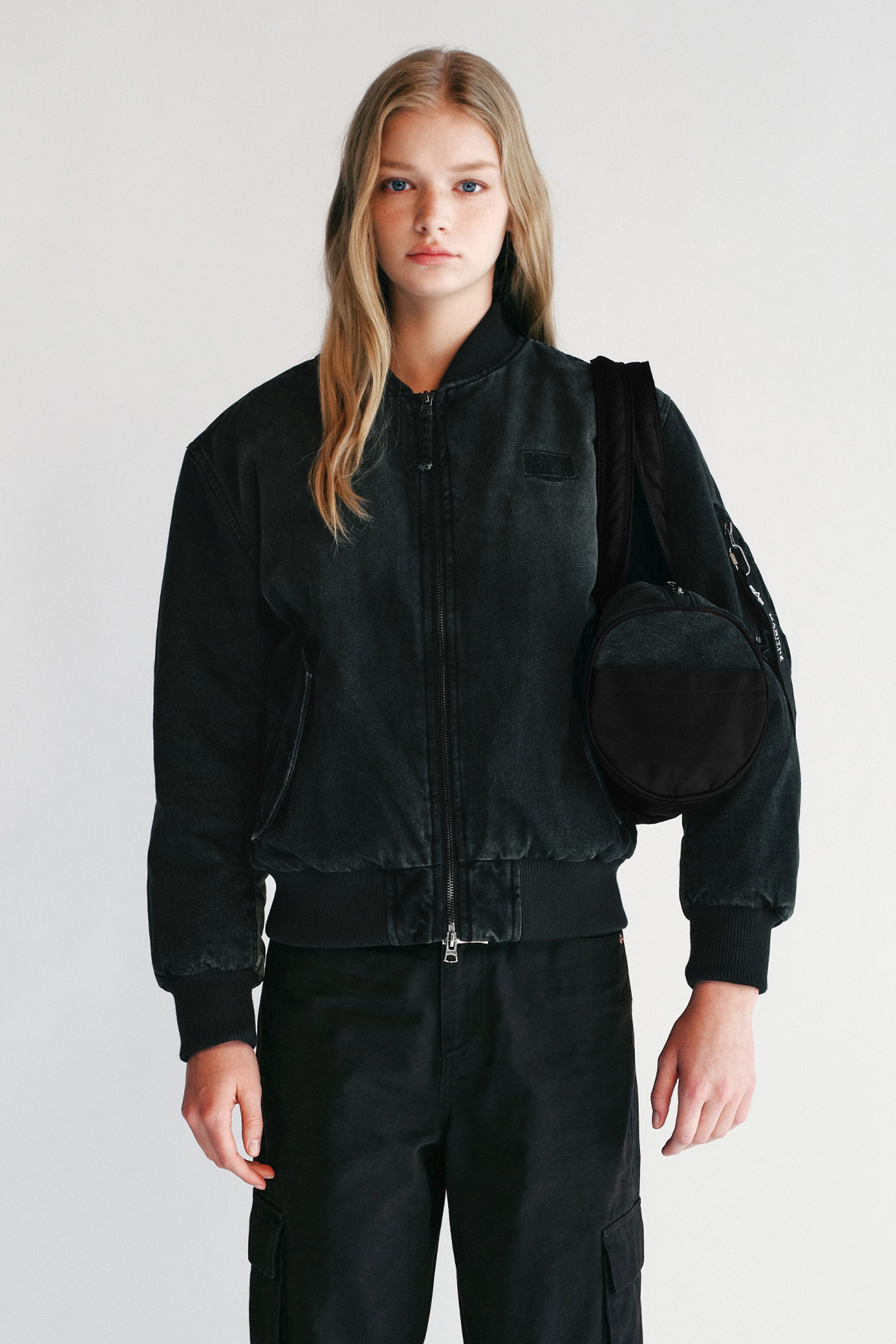 Marithe X Alpha Industries Classic Logo Nylon Duffle Bag Black