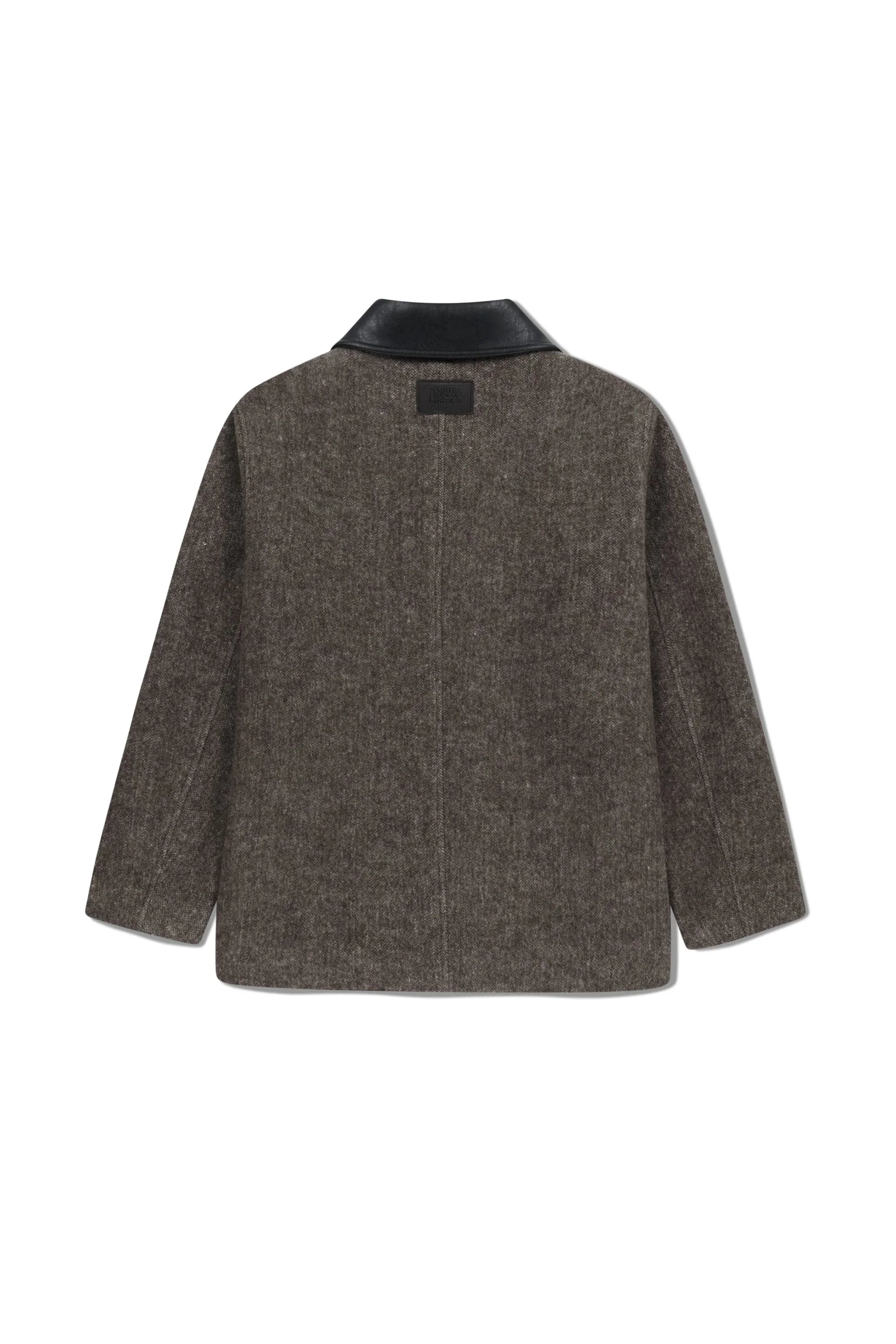 Collar Point Half Coat Brown