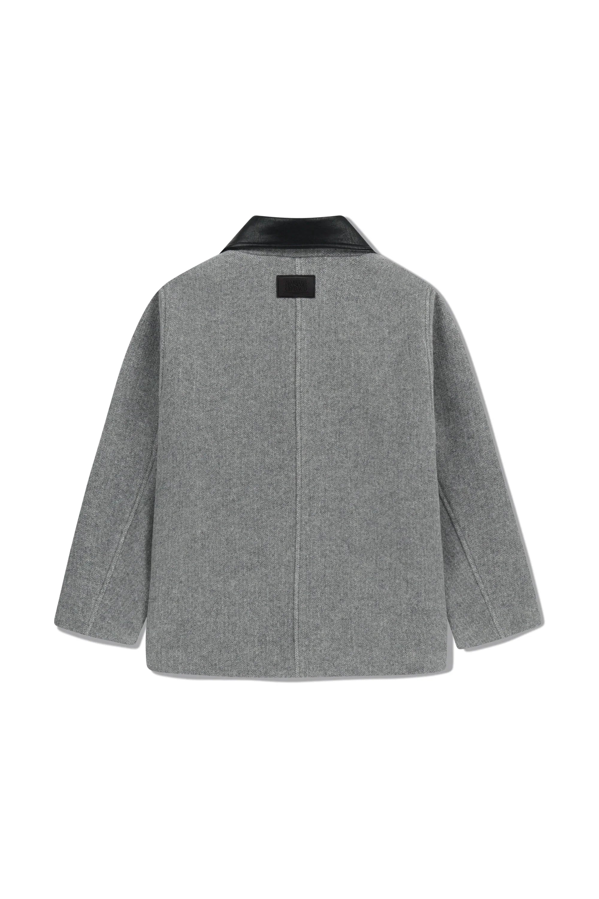 Collar Point Half Coat Gray