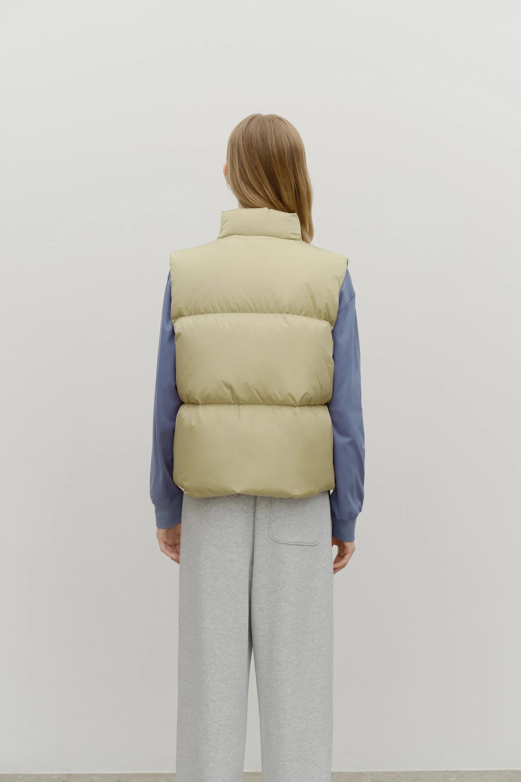 Classic Logo Down Vest Beige