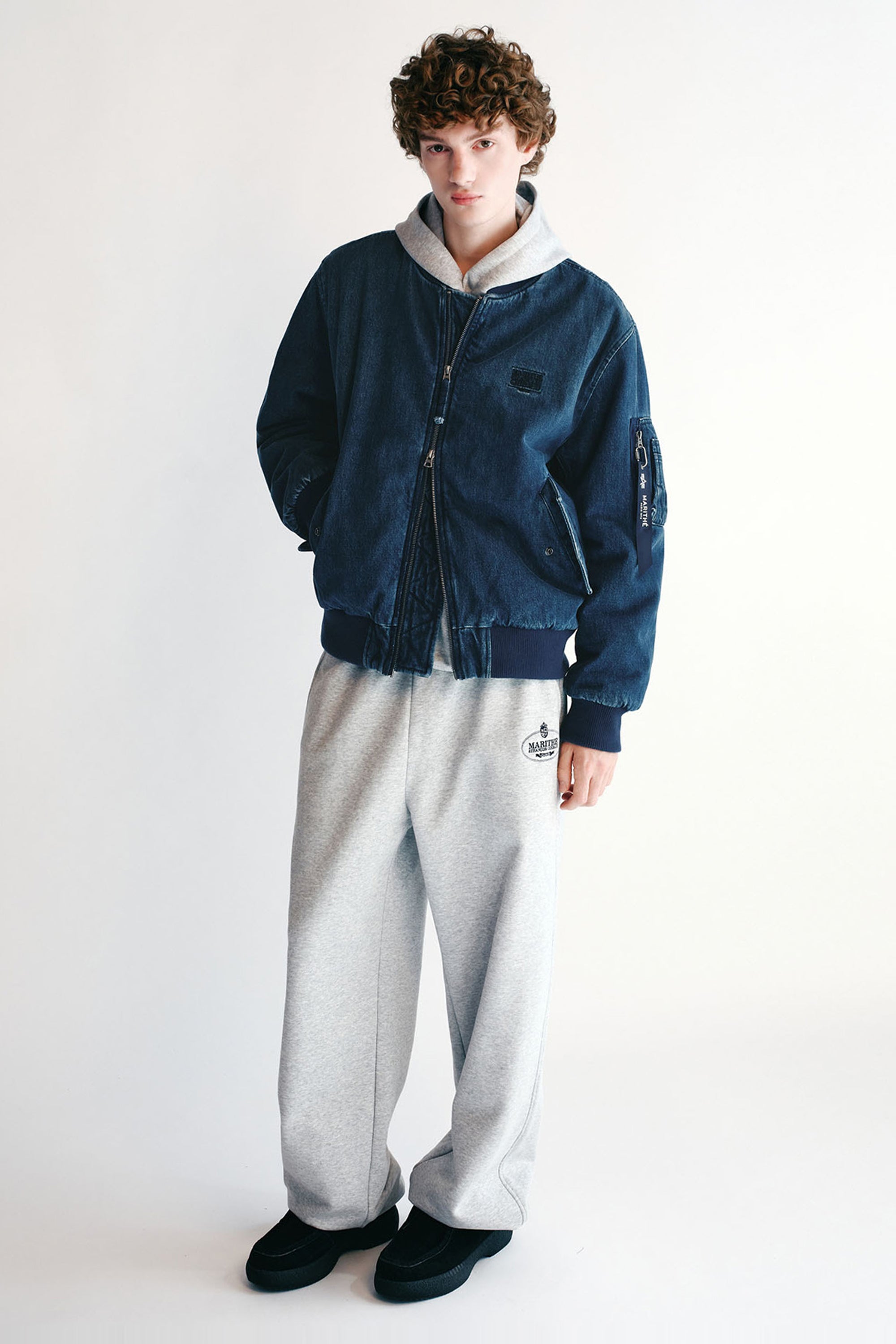 Marithe X Alpha Industries Ma-1 Jumper Blue