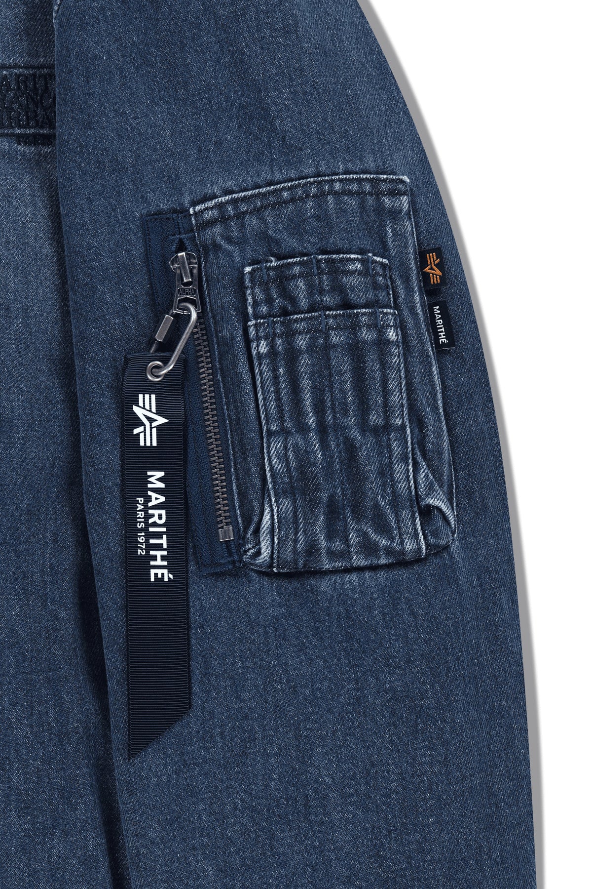 Marithe X Alpha Industries Ma-1 Jumper Blue