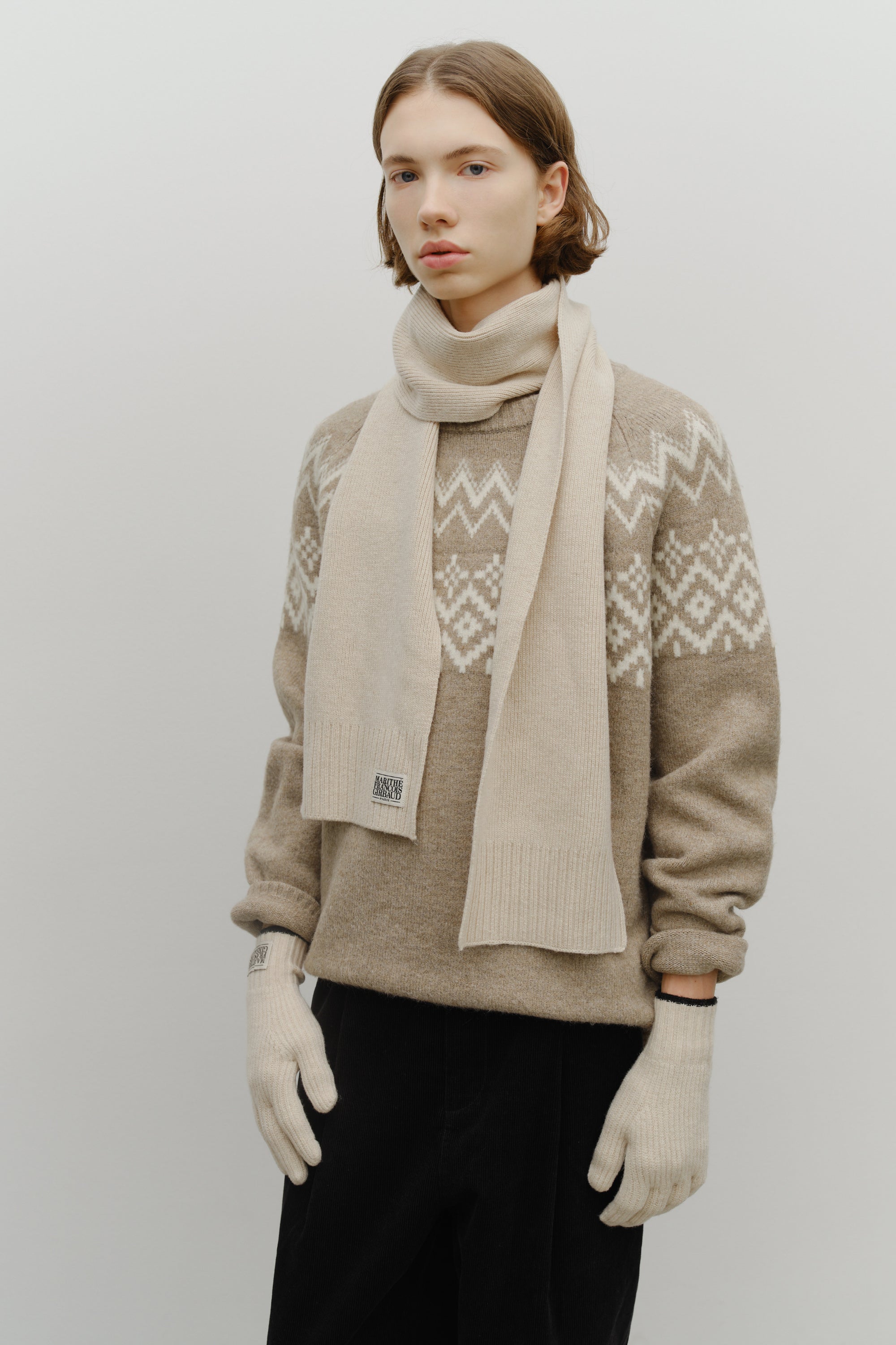 Classic Logo Muffler Beige