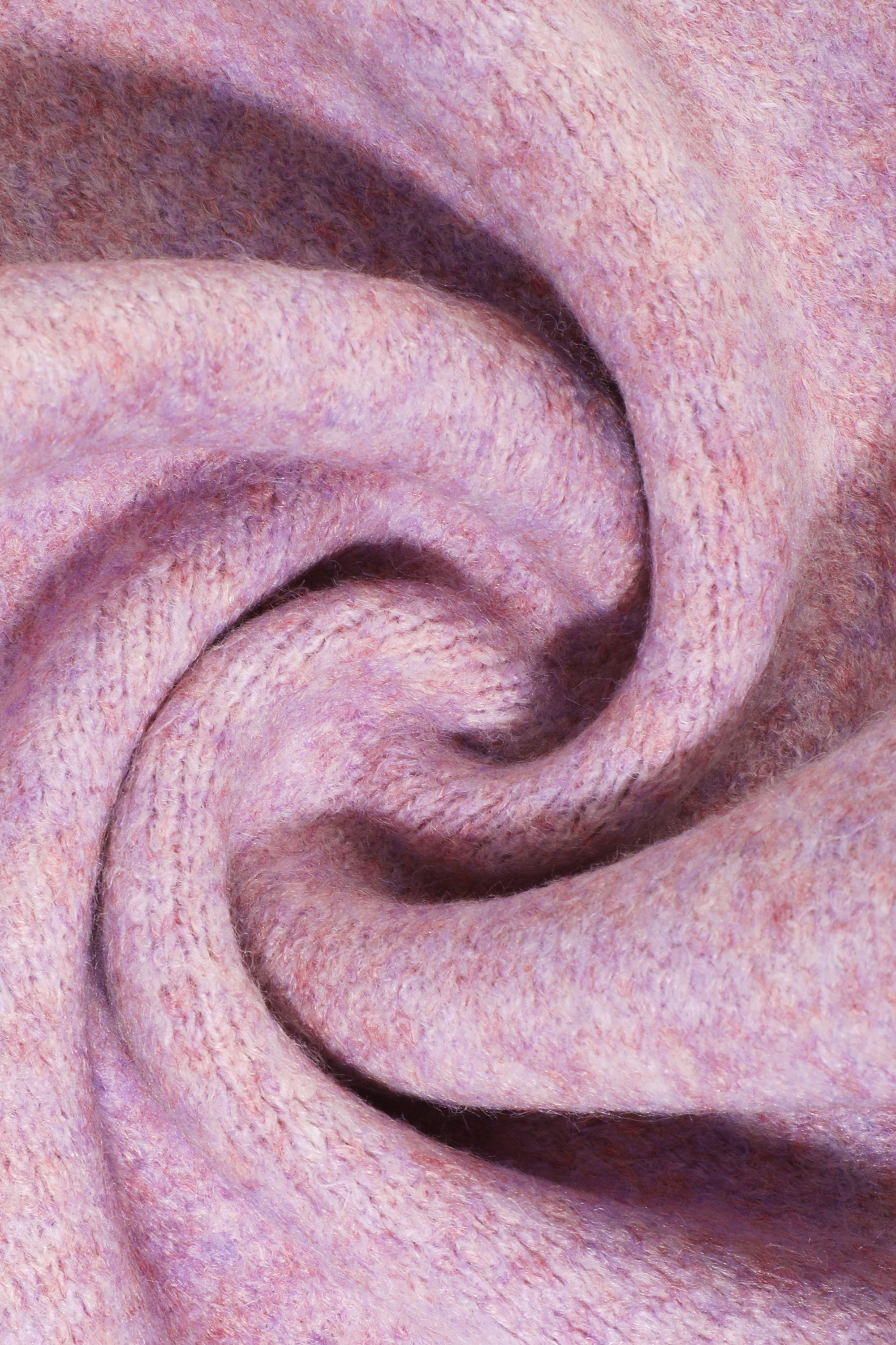 Fuzzy Solid Knit Muffler Light Purple