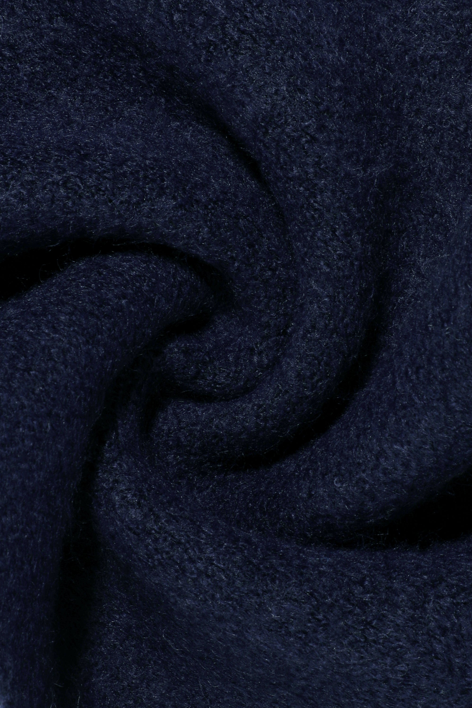 Fuzzy Solid Knit Muffler Navy