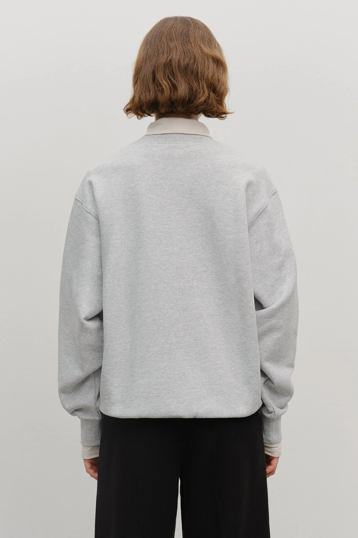 Classic Logo Embroidery Sweatshirt (Brushed) Heather Gray