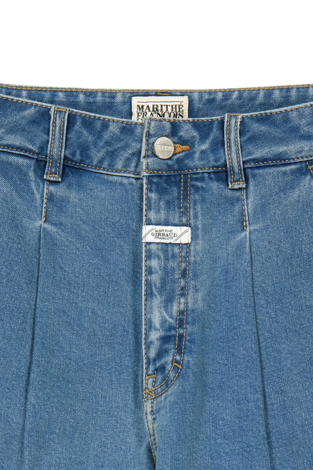 W Low-Waist Wide Denim Pants Blue