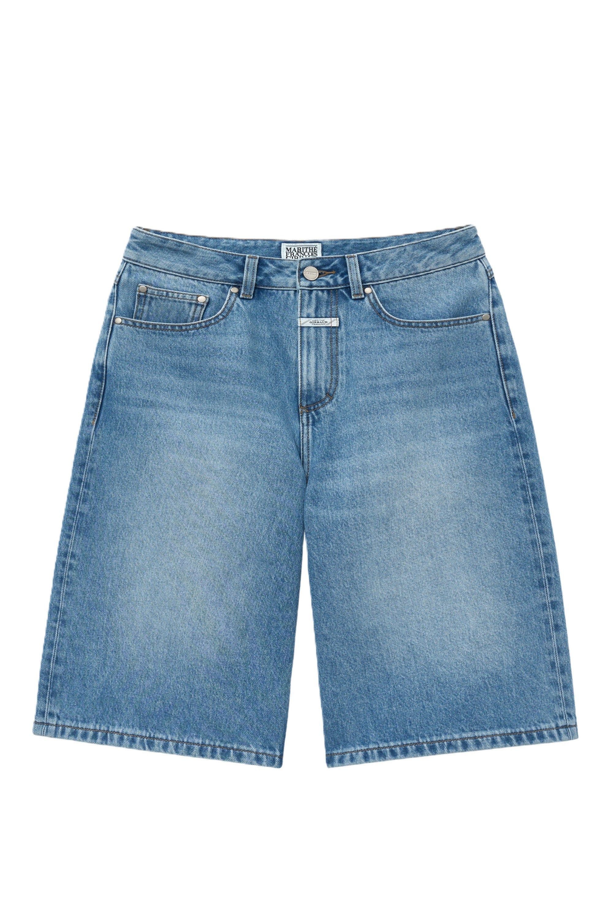 W Long Bermuda Denim Pants Light Blue