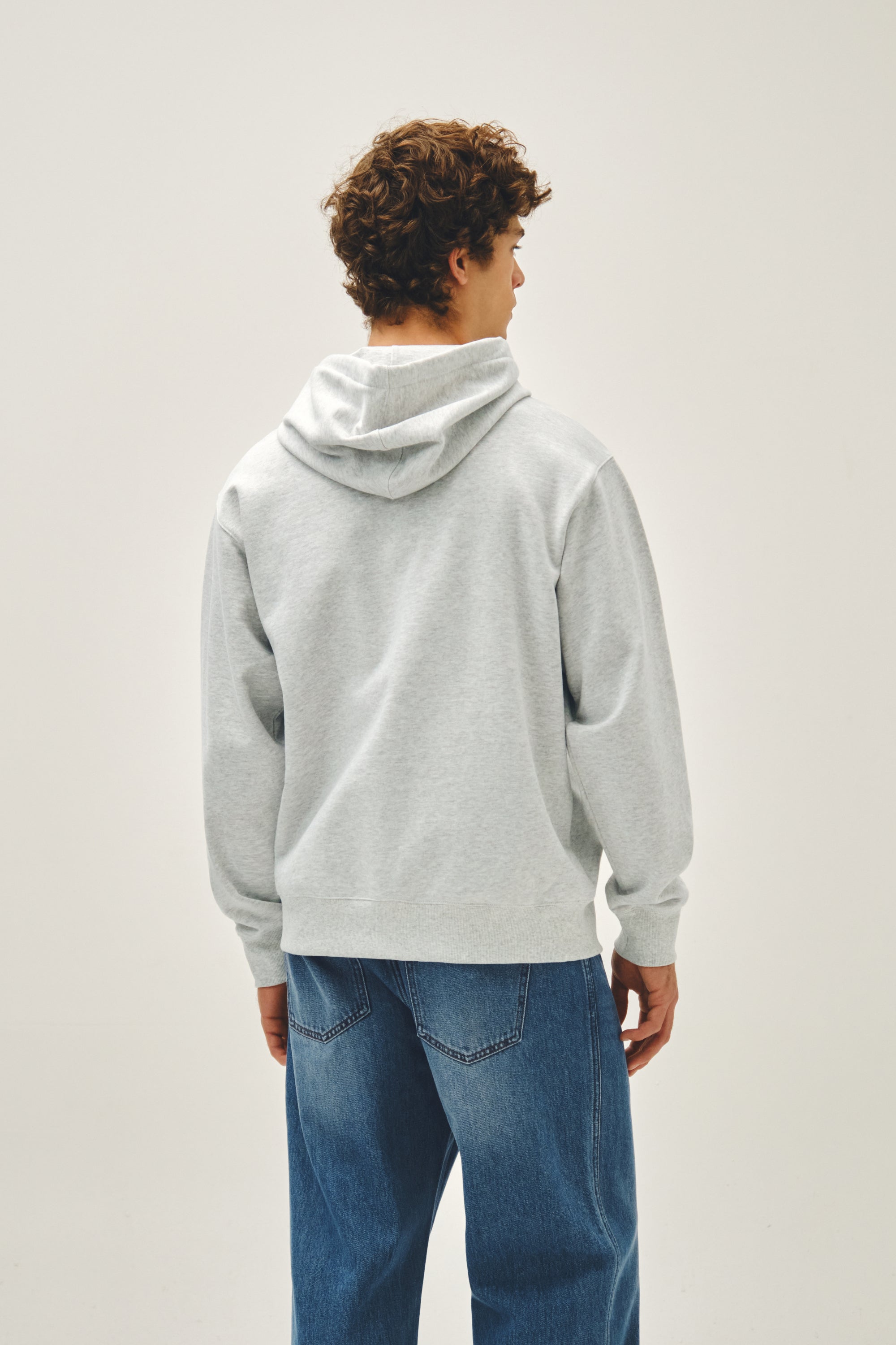 Classic Logo Embroidery Hoodie Light Heather Gray