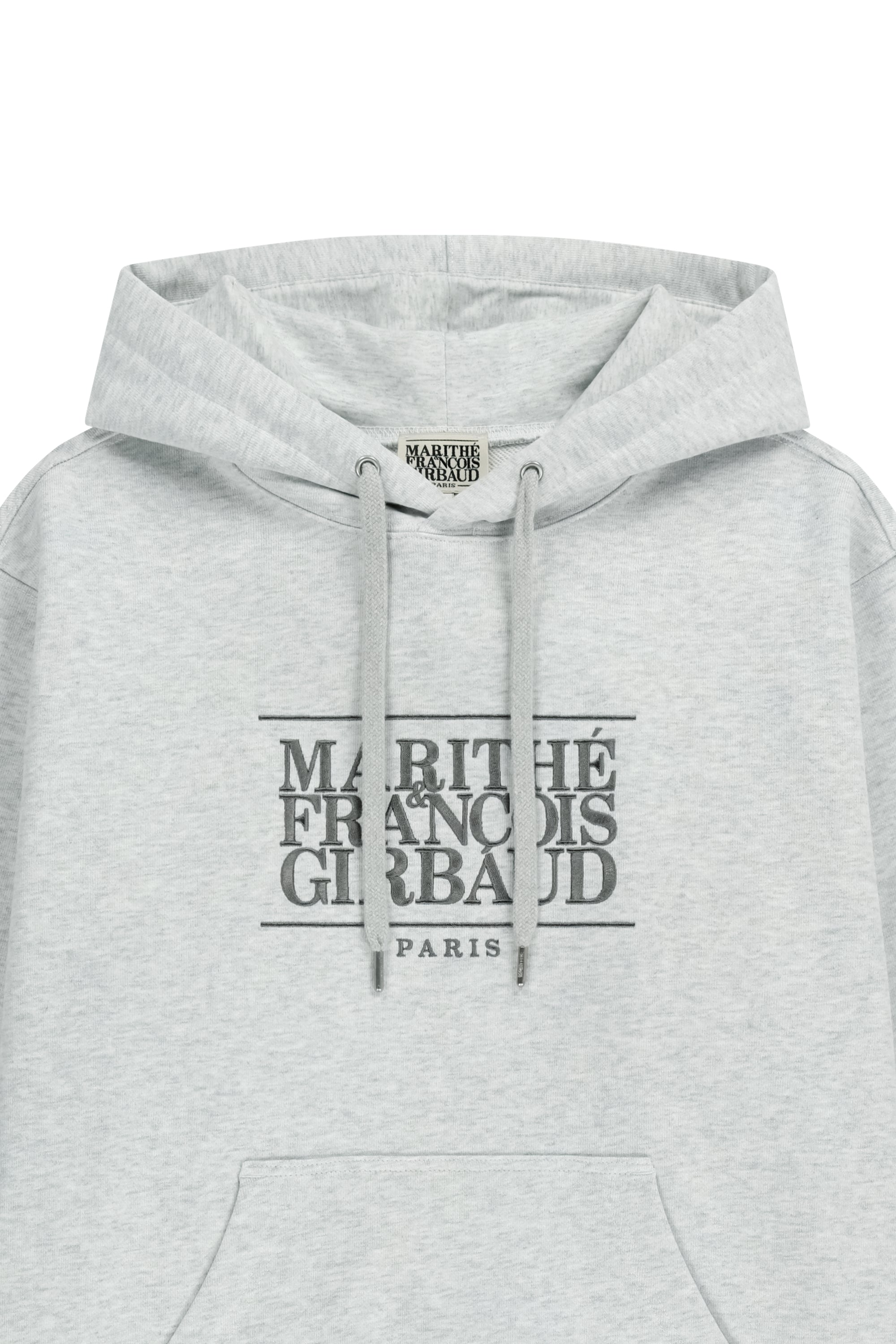 Classic Logo Embroidery Hoodie Light Heather Gray