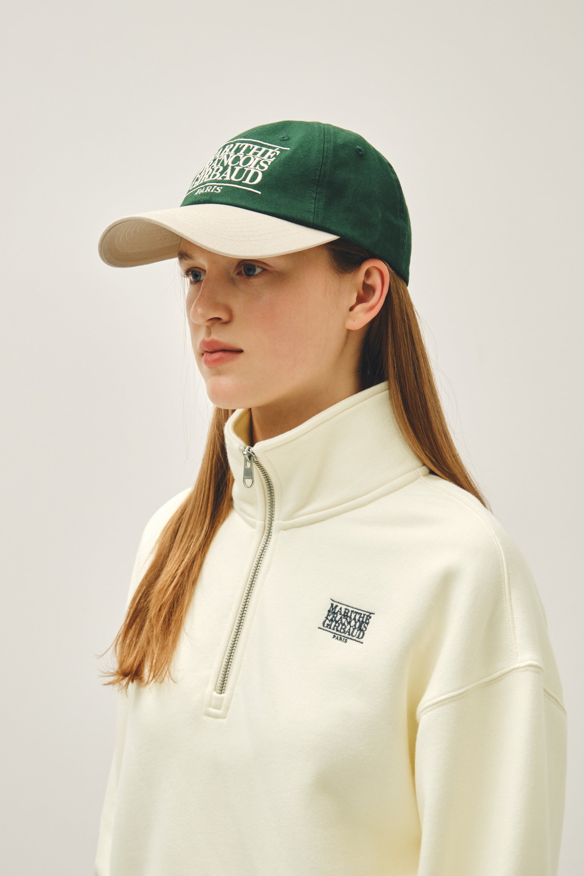Classic Logo 6Panel Color Block Cap Beige